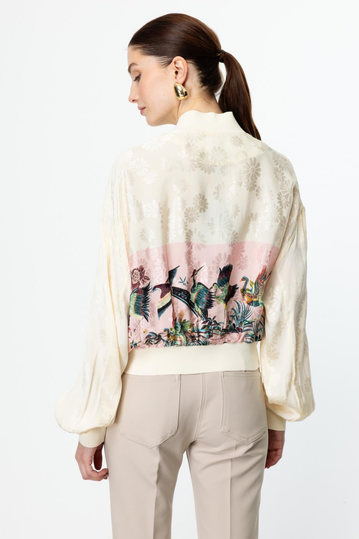 Patterned Ribbed Jacket