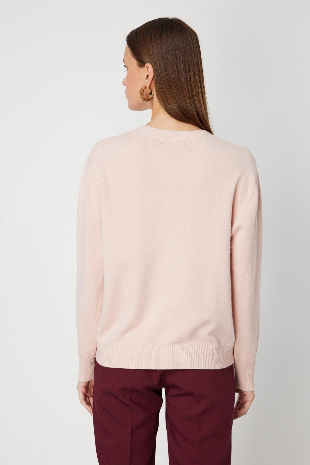 Taş Detaylı Sıfır Yaka Triko Hırka