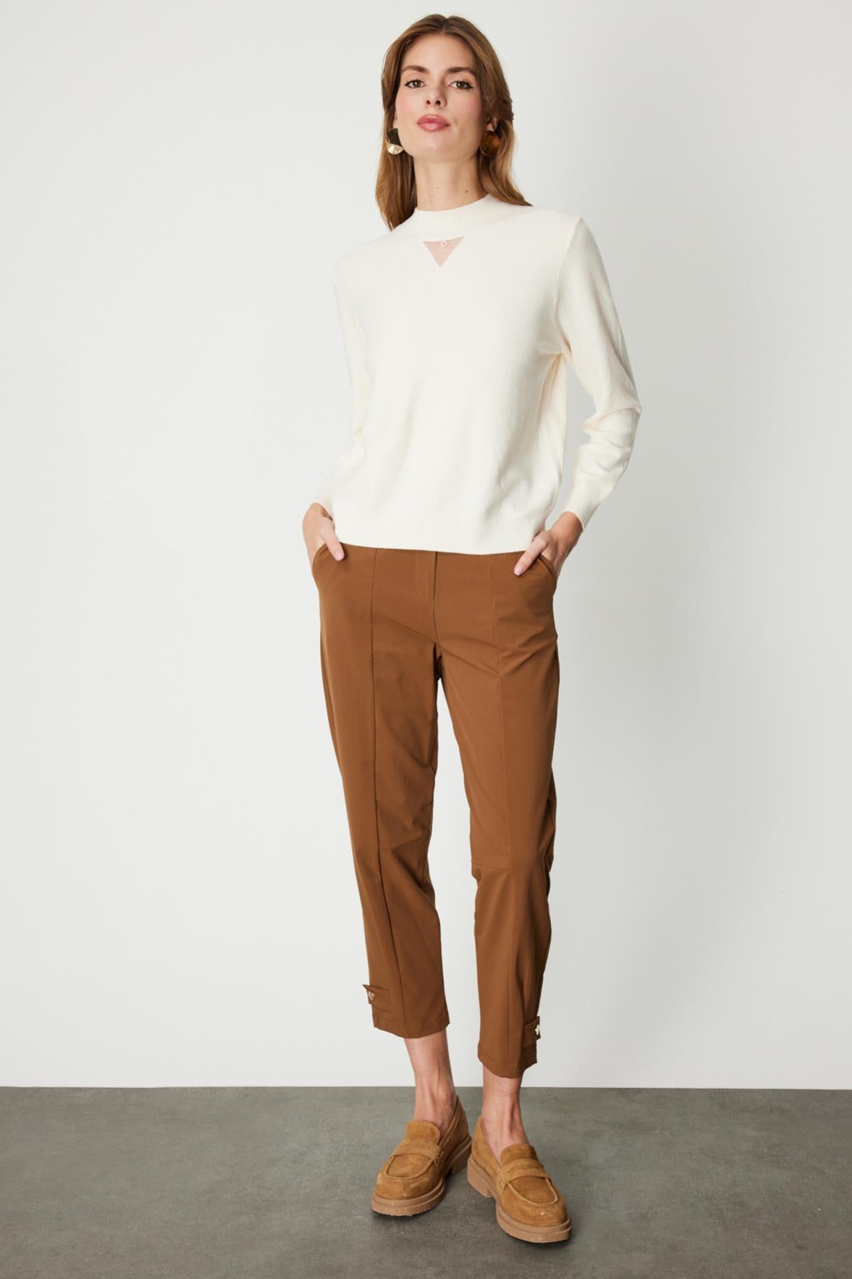 Sparkly and Tulle Detailed Knitwear Sweater