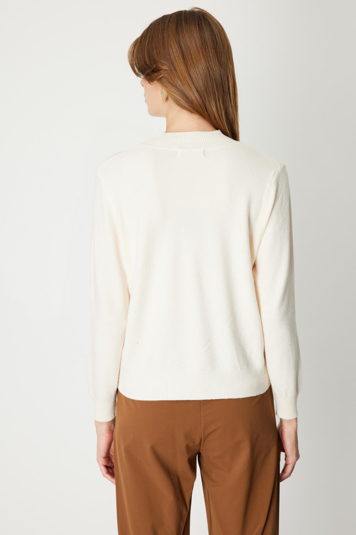Sparkly and Tulle Detailed Knitwear Sweater