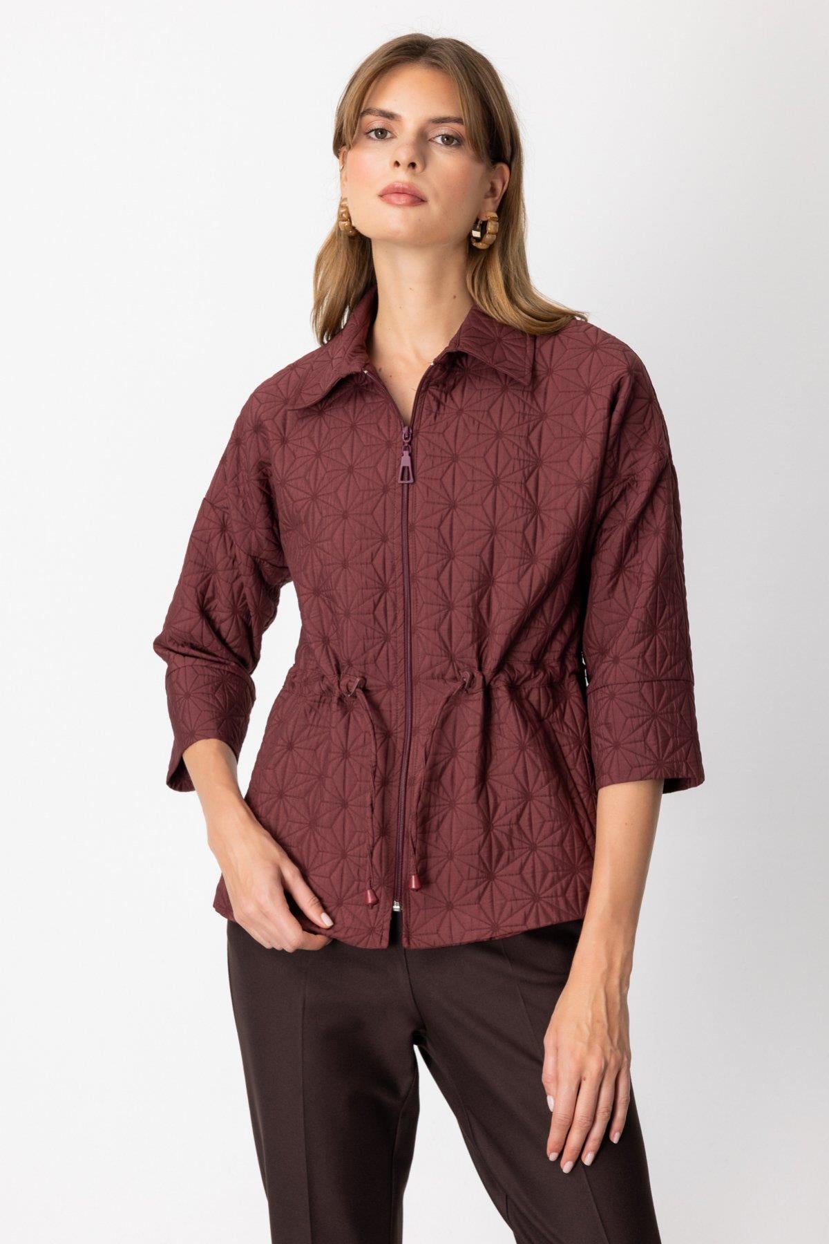 Quilted Jacket with Drawstring Waist