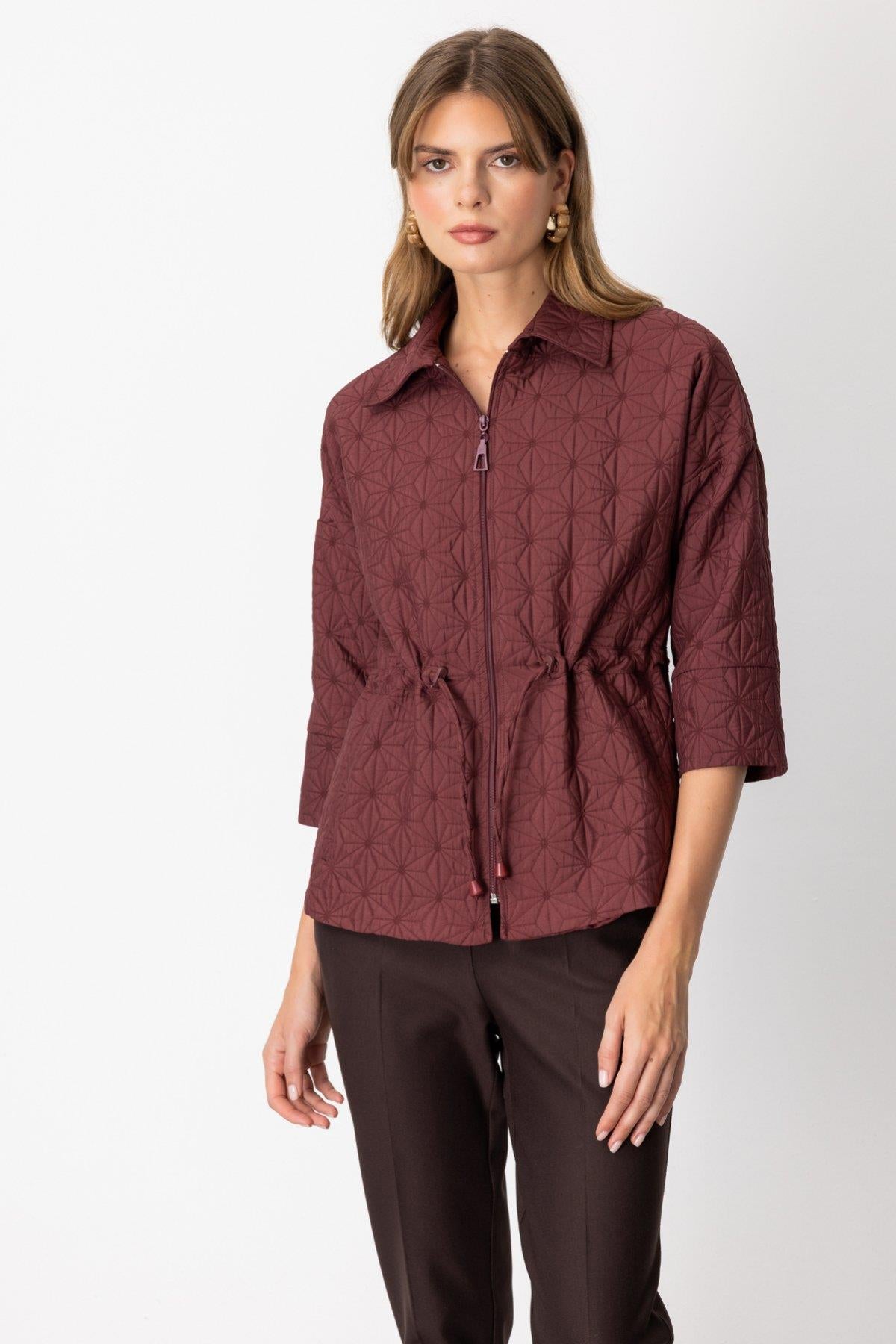 Quilted Jacket with Drawstring Waist