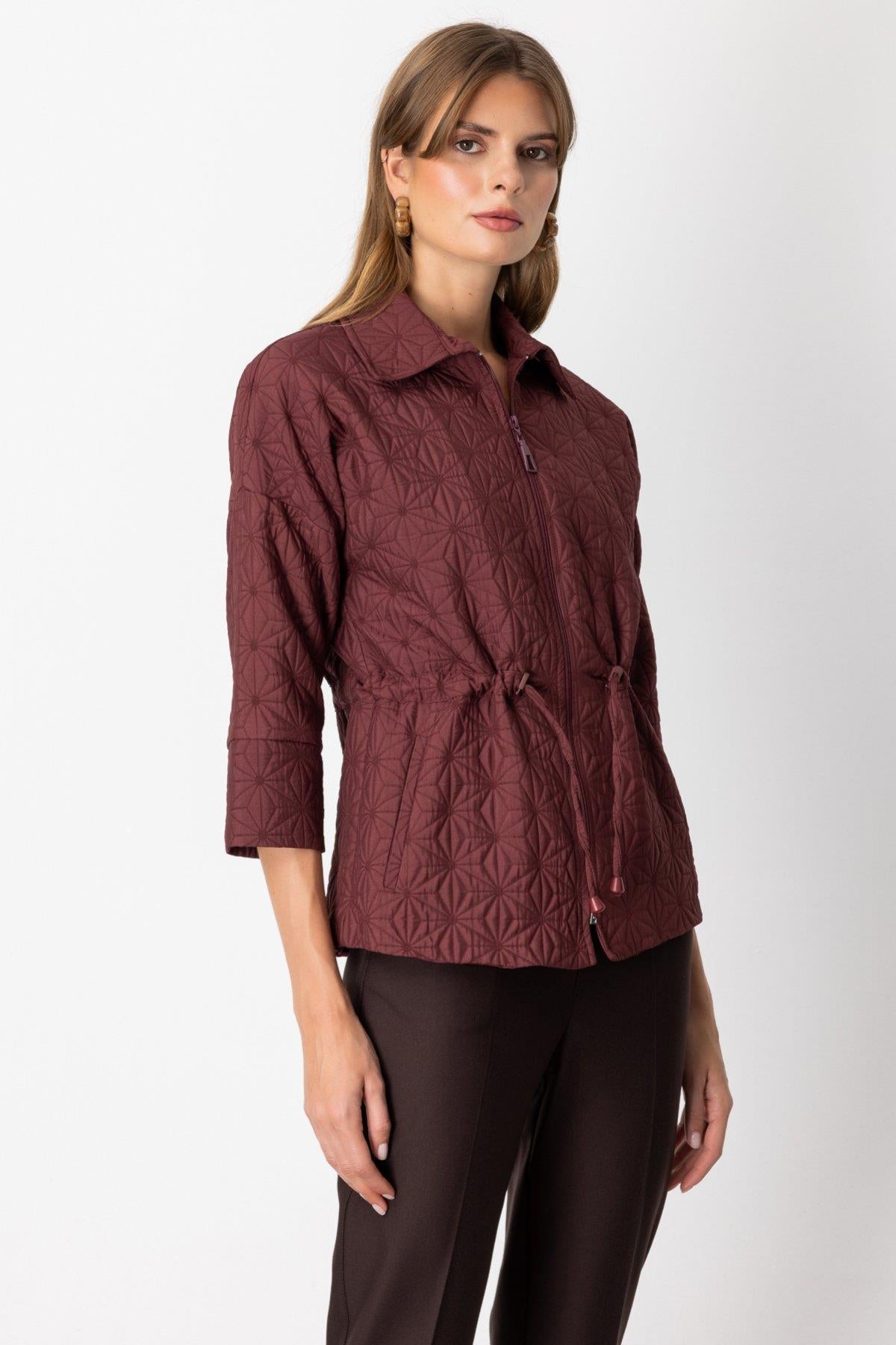 Quilted Jacket with Drawstring Waist