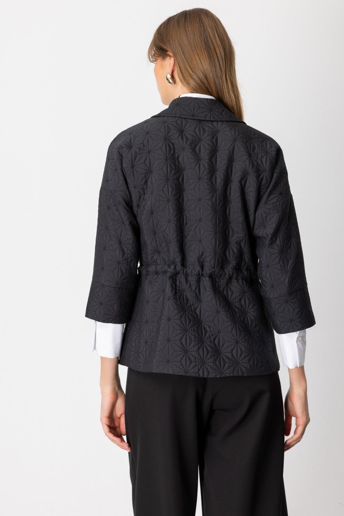 Quilted Jacket with Drawstring Waist