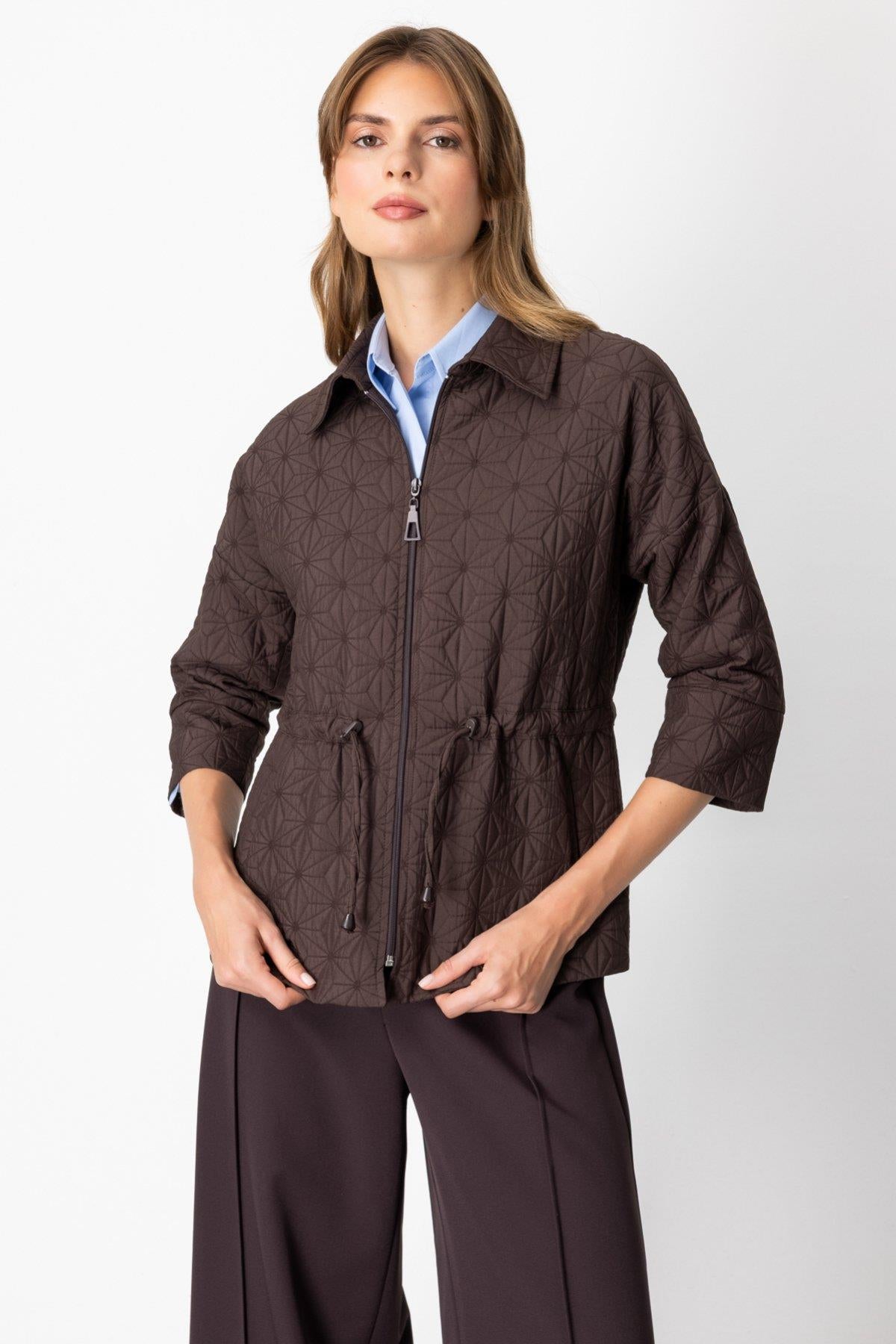 Quilted Jacket with Drawstring Waist