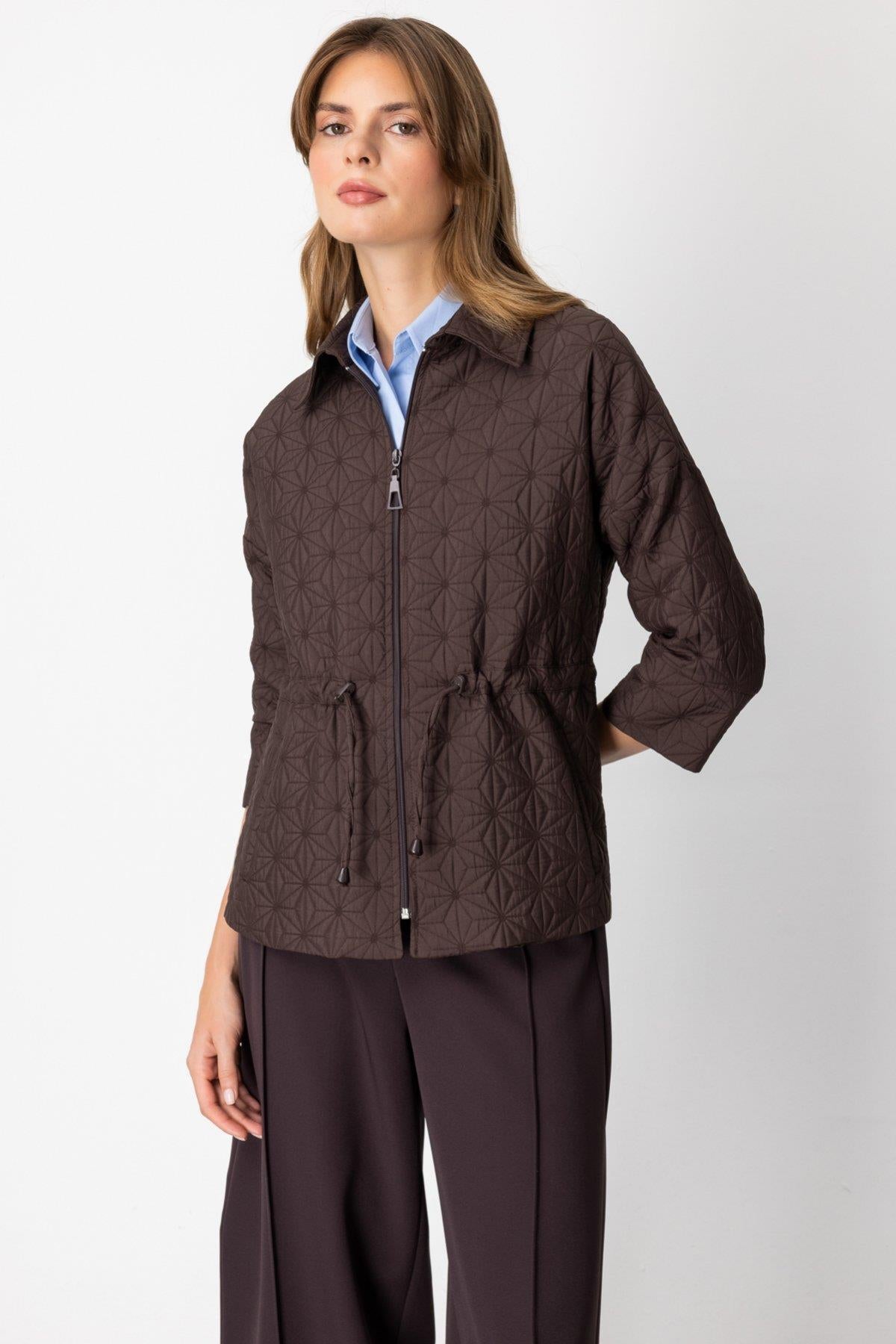Quilted Jacket with Drawstring Waist