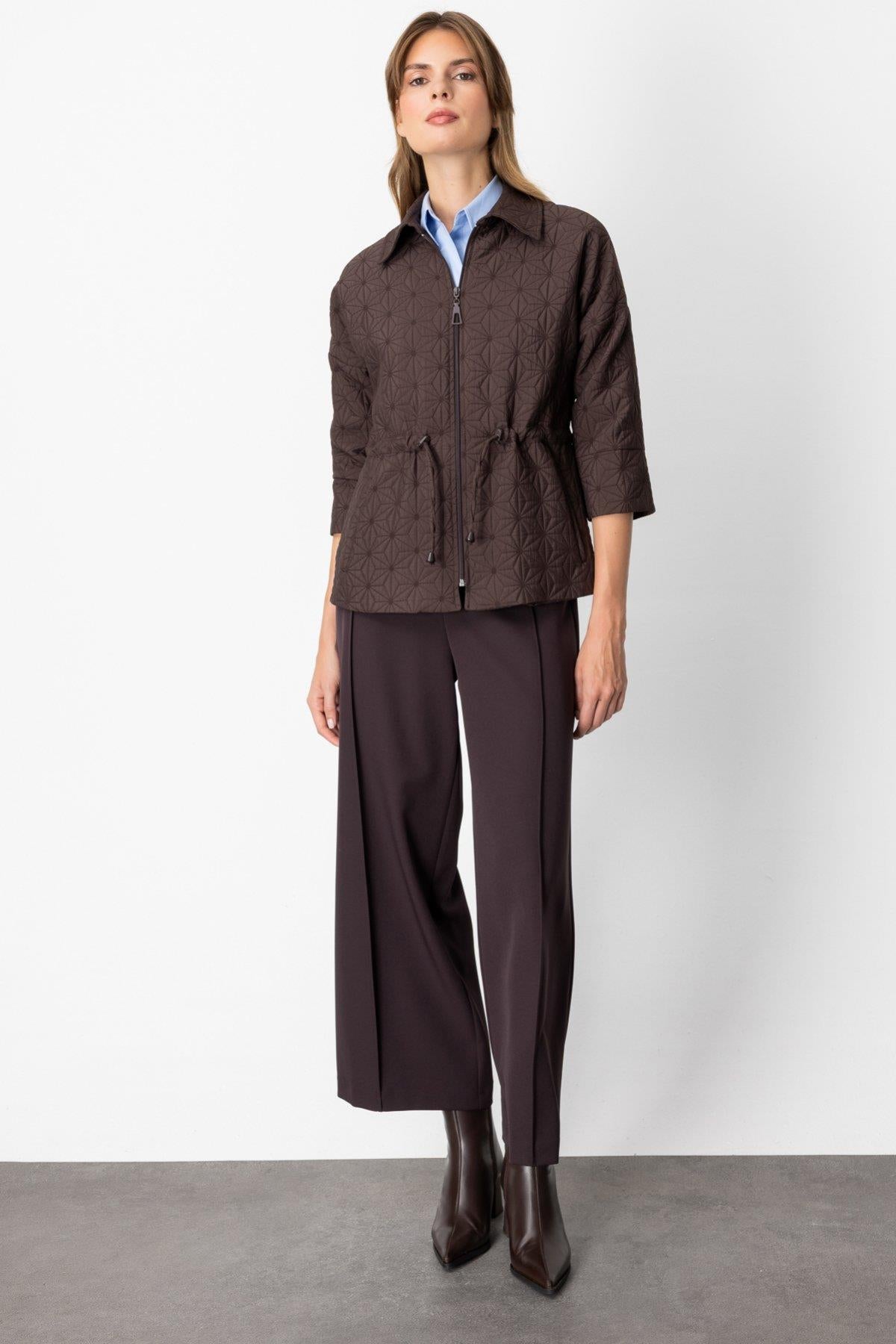 Quilted Jacket with Drawstring Waist