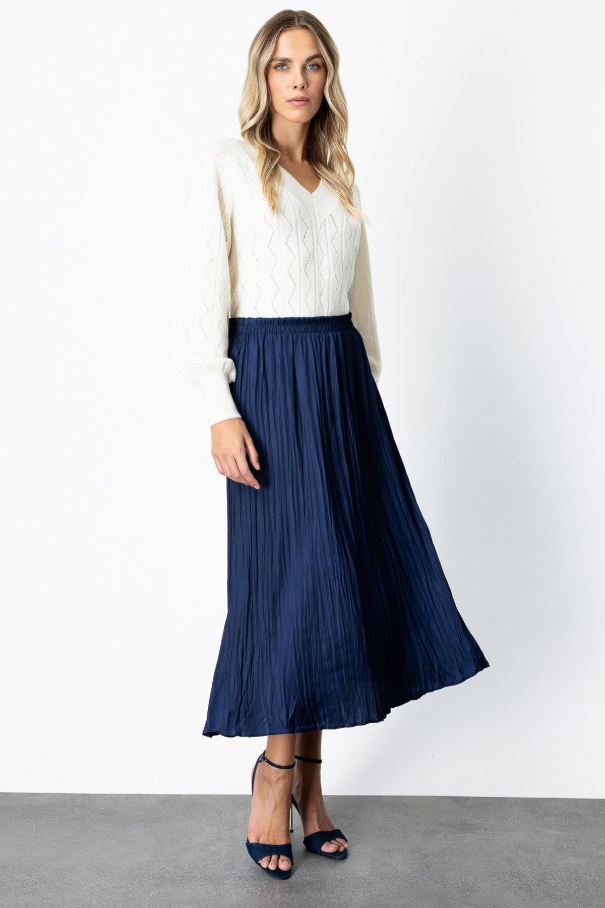 Wrinkled Midi Skirt