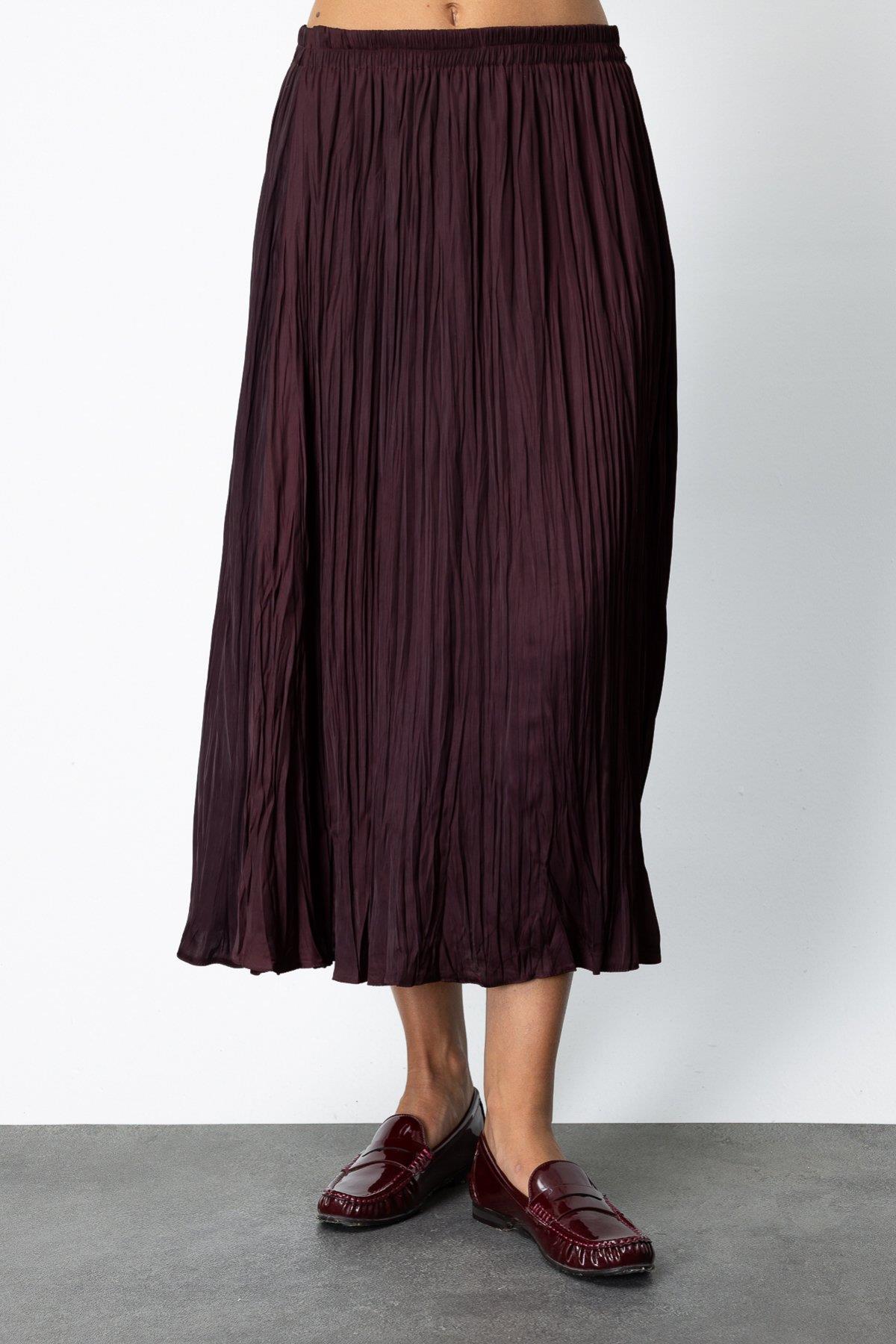 Wrinkled Midi Skirt