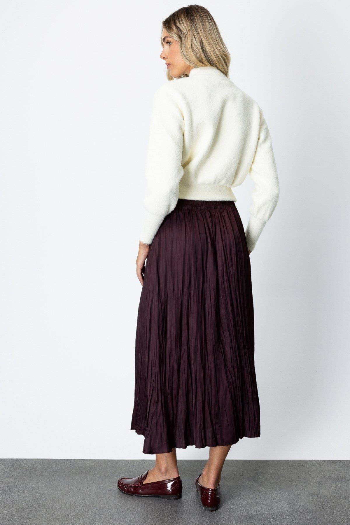 Wrinkled Midi Skirt