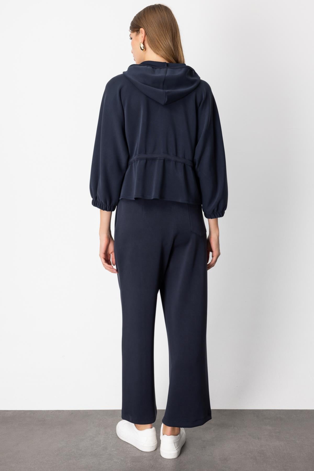 Pleated Trousers with Tie Waist