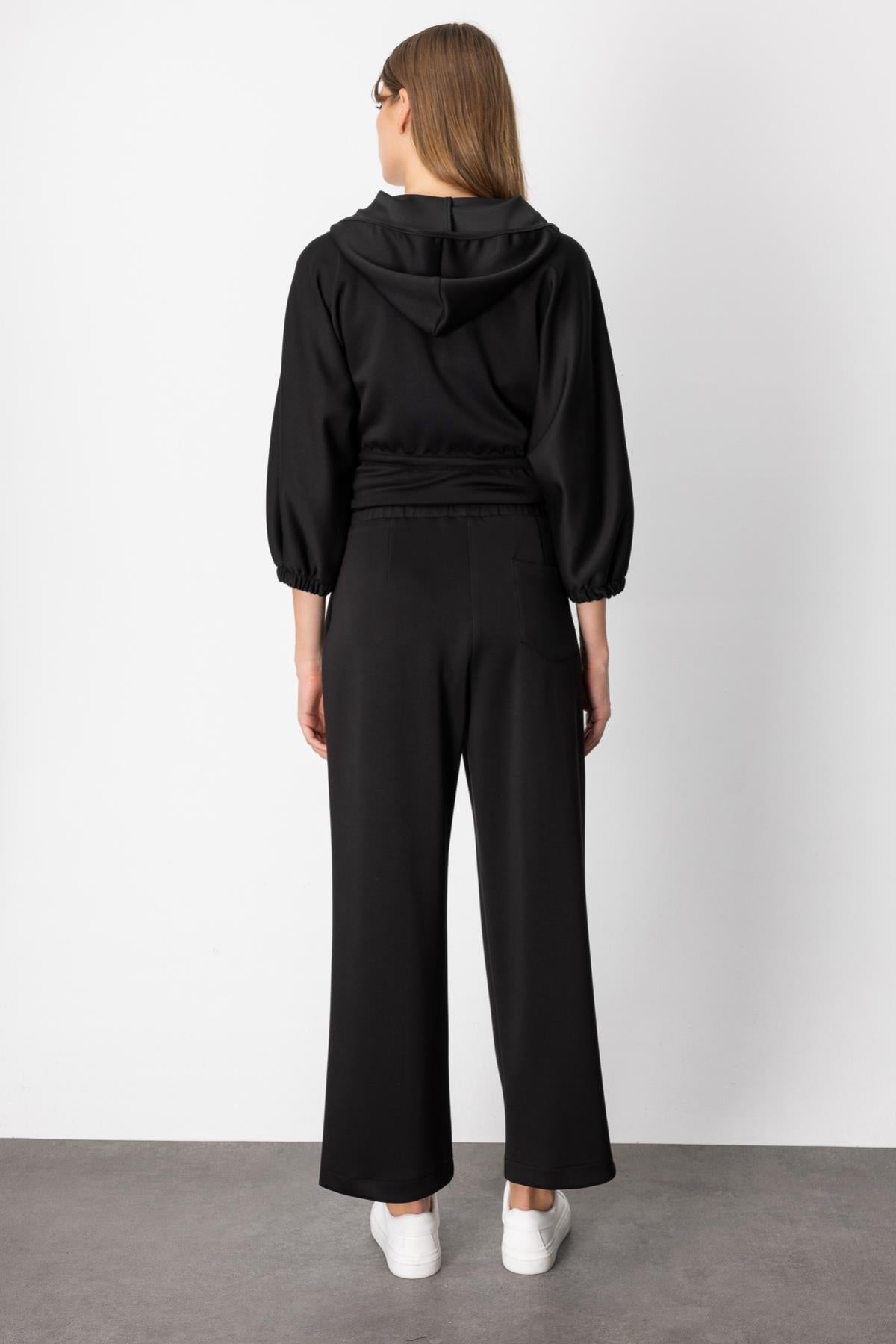 Pleated Trousers with Tie Waist
