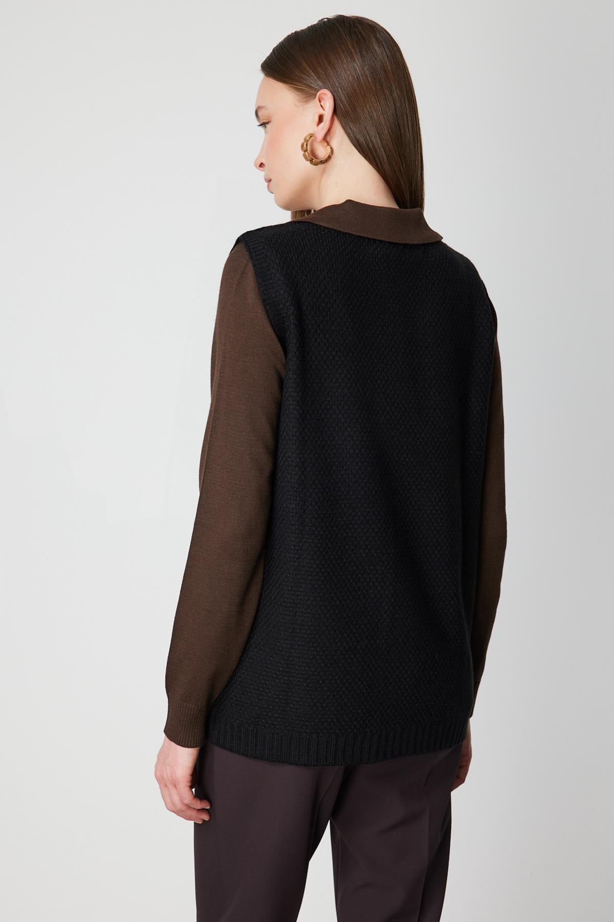 V Yaka Triko Süveter