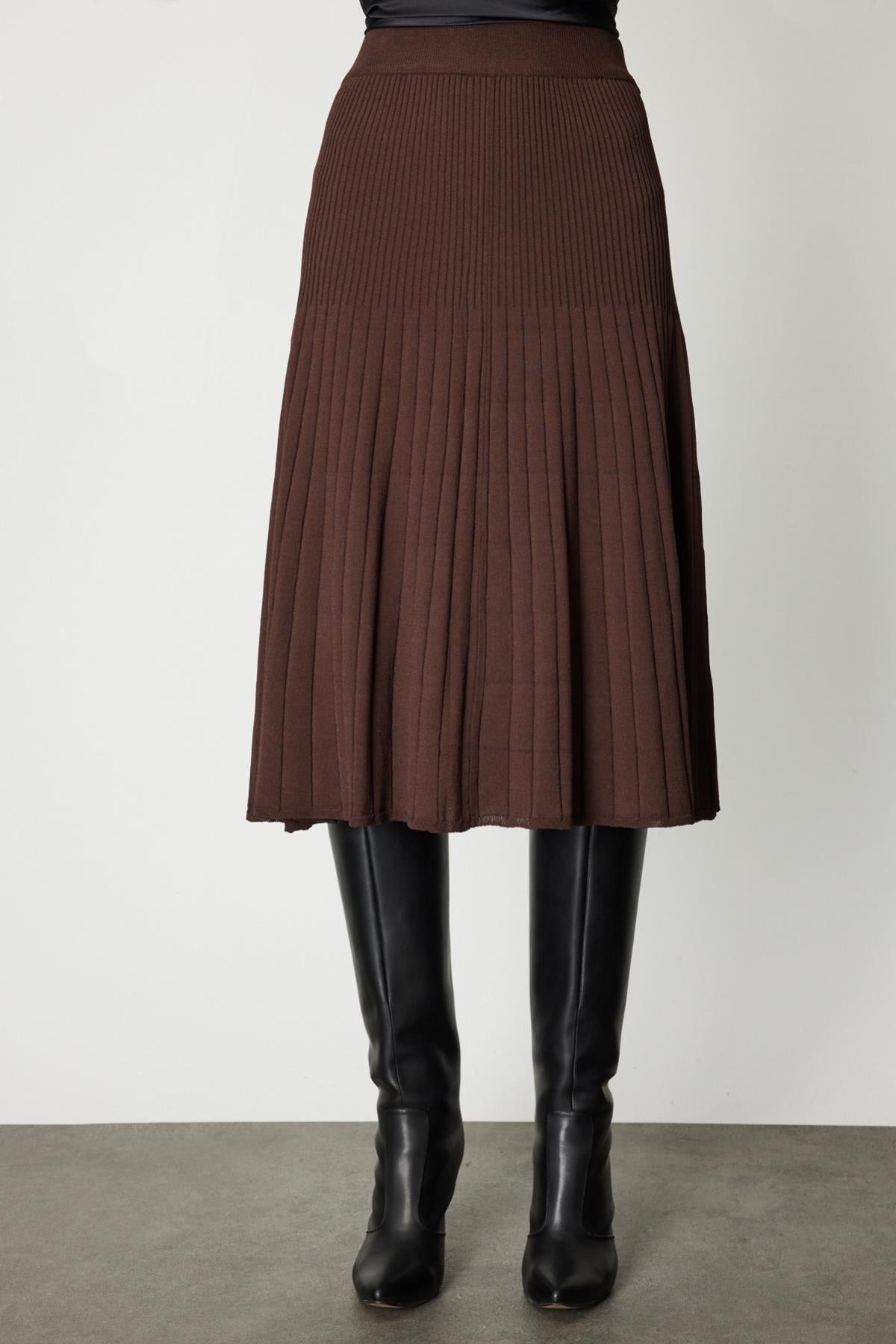 Astarlı Triko Midi Boy Etek