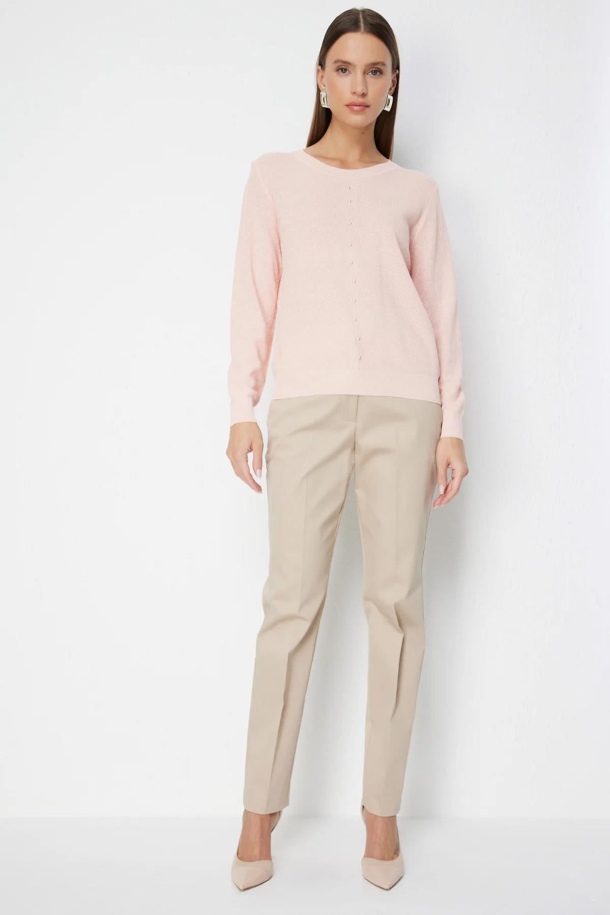 Süs Düğme Detaylı Bluz