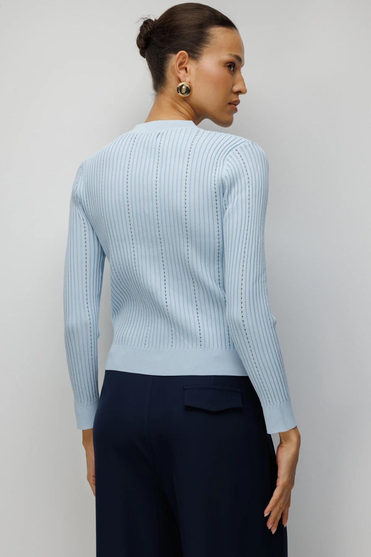 V Yaka Fitilli Triko Hırka