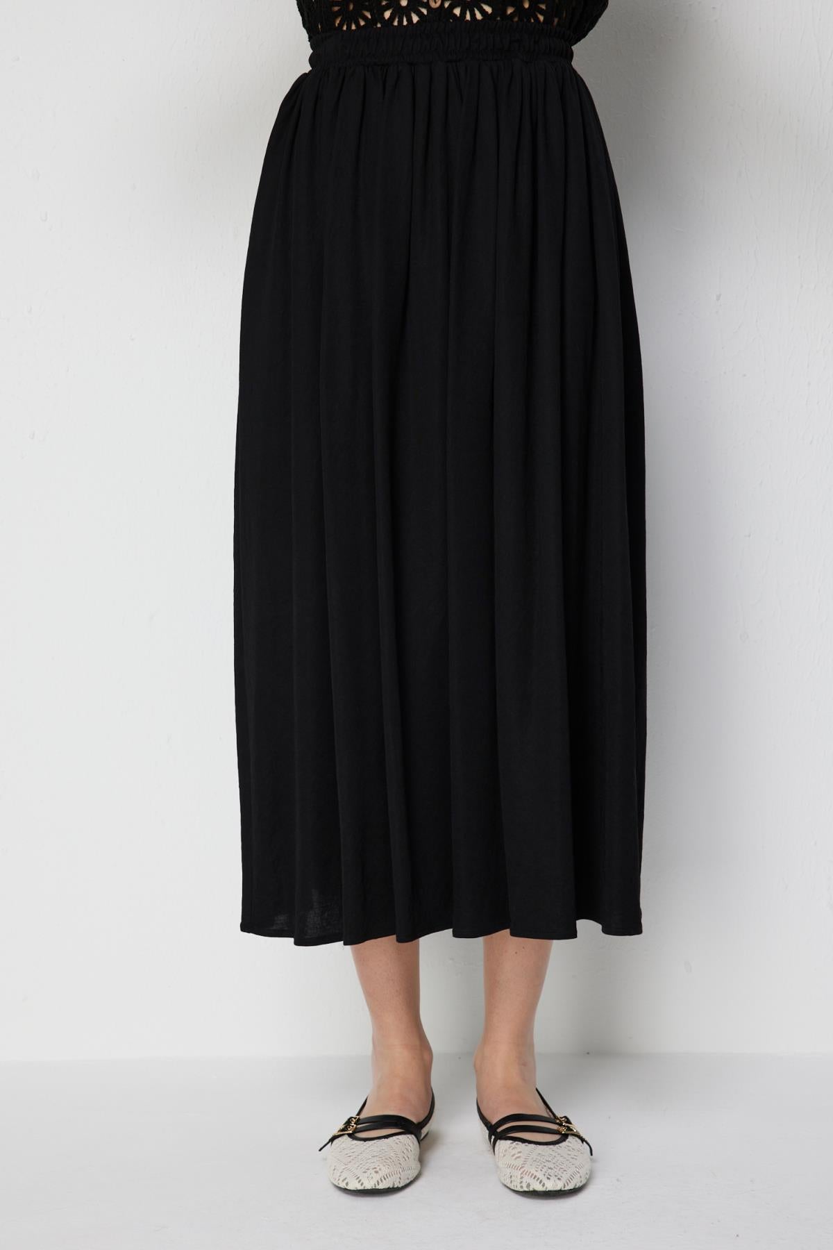 Beli Lastikli Midi Boy Etek