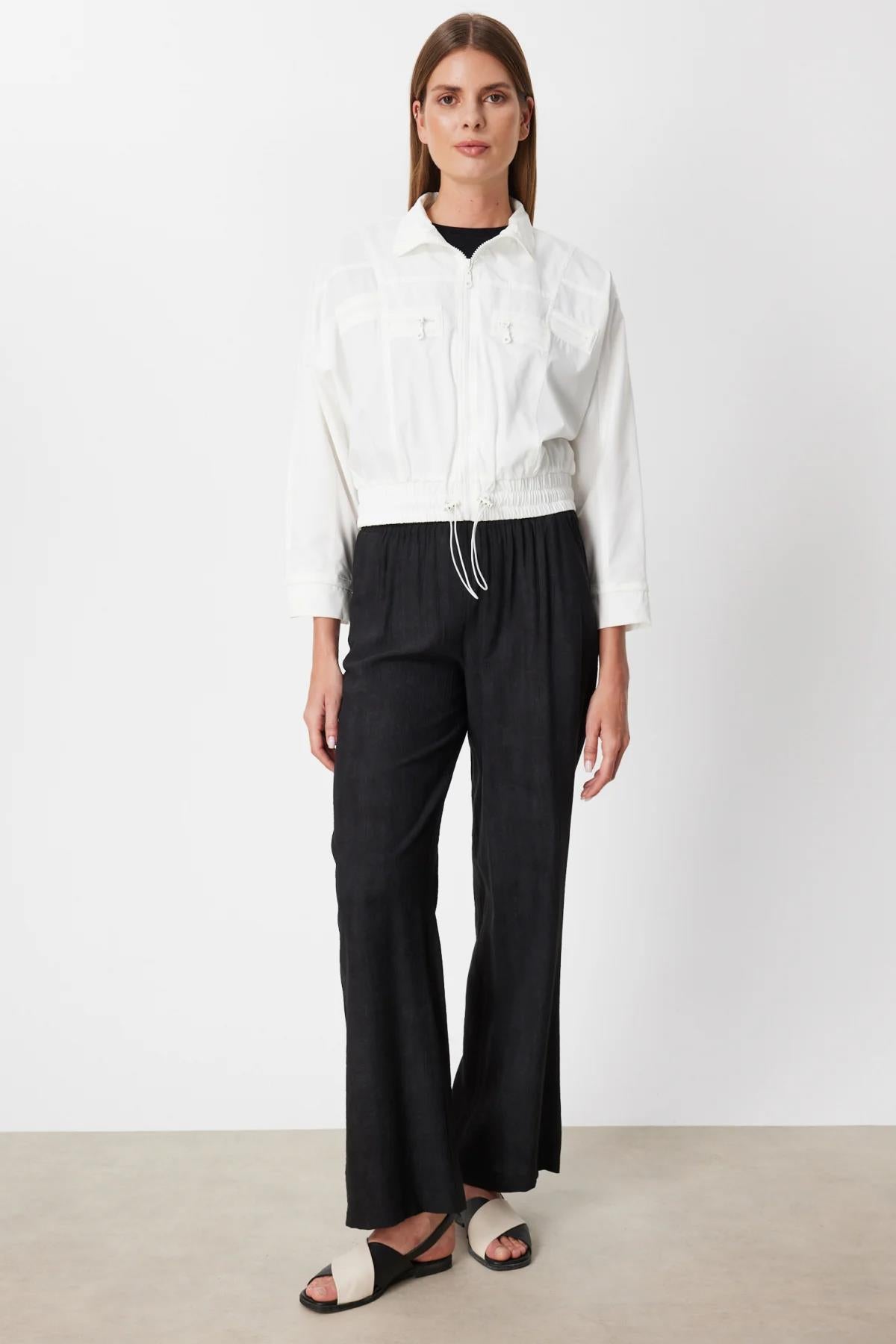 Stand-Up Collar Parachute Fabric Jacket