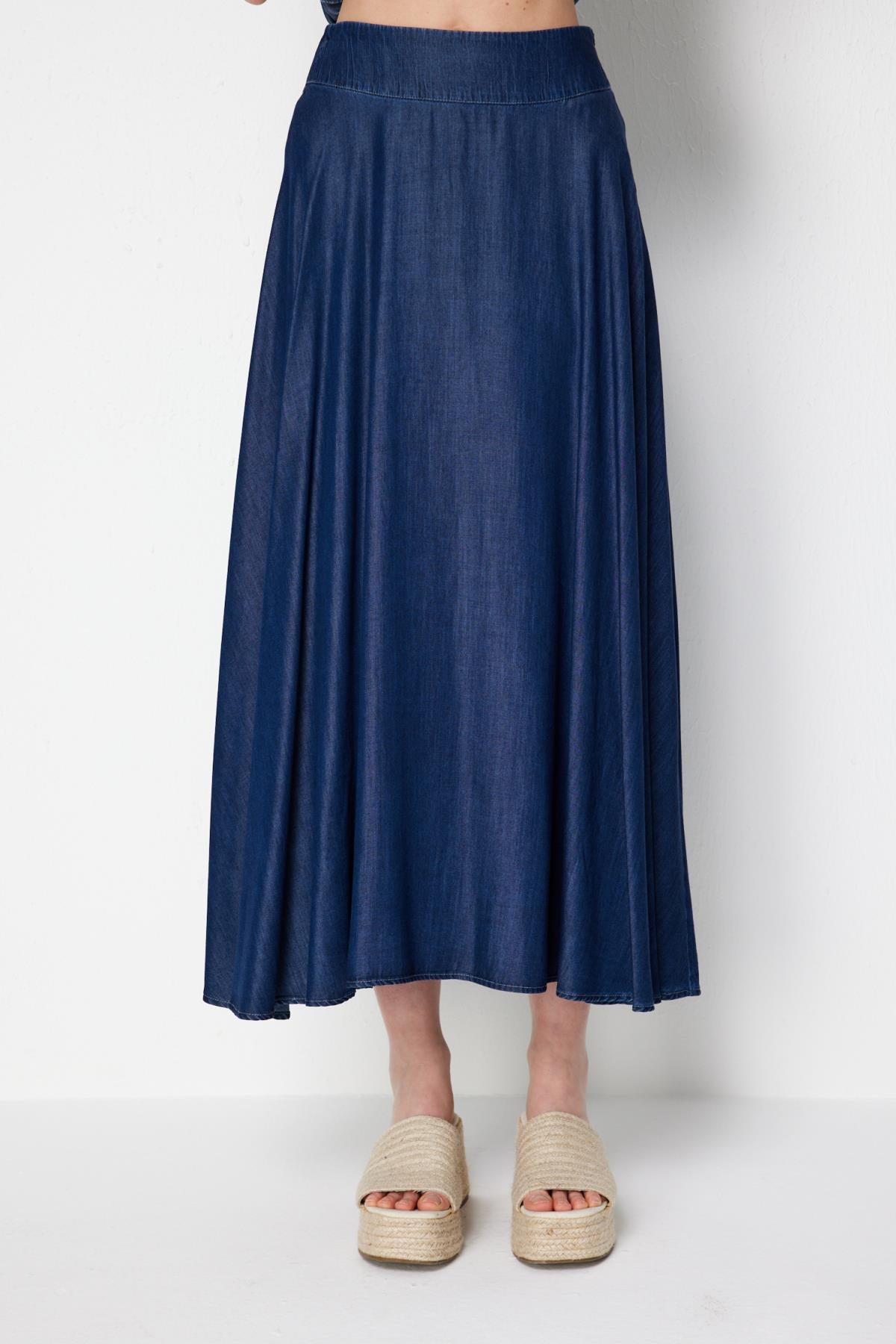 Beli Manşet Midi Boy Kloş Etek