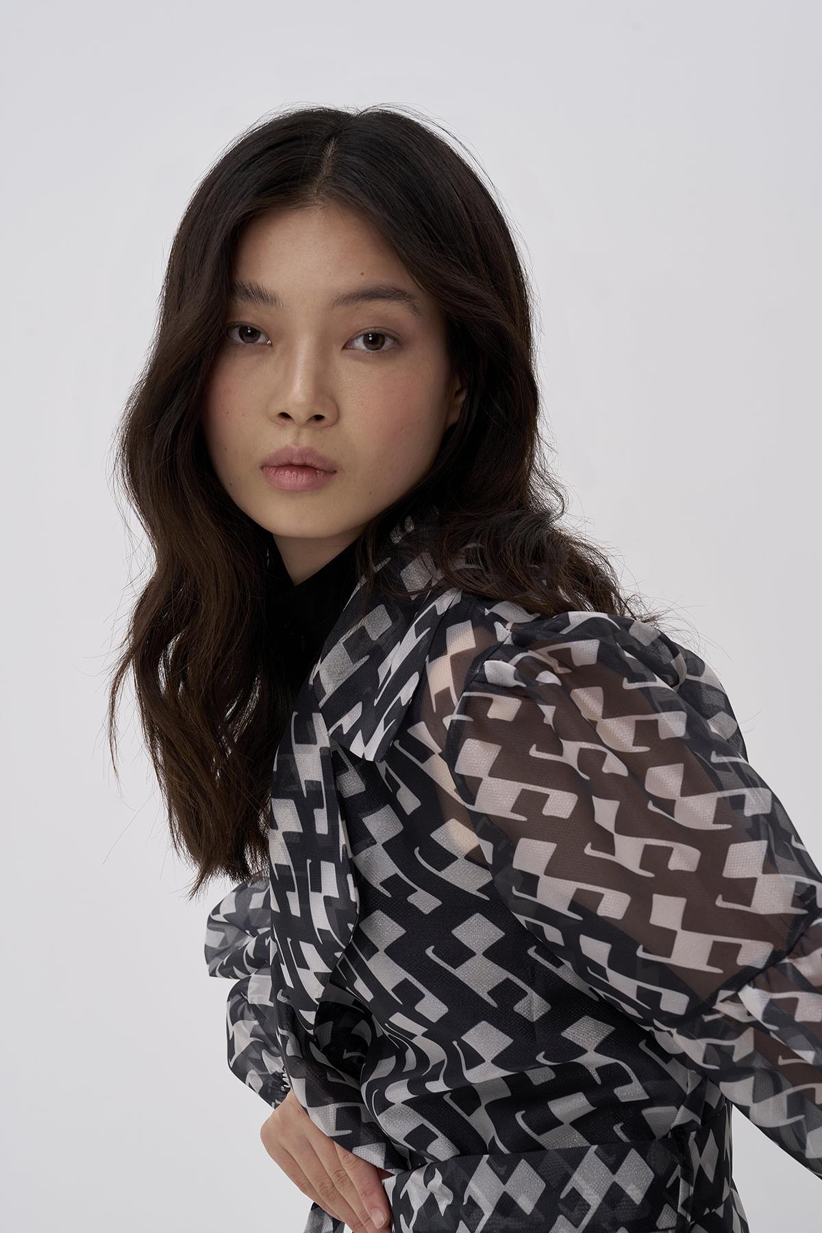 Organze Desenli Ceket - Eser Giyim