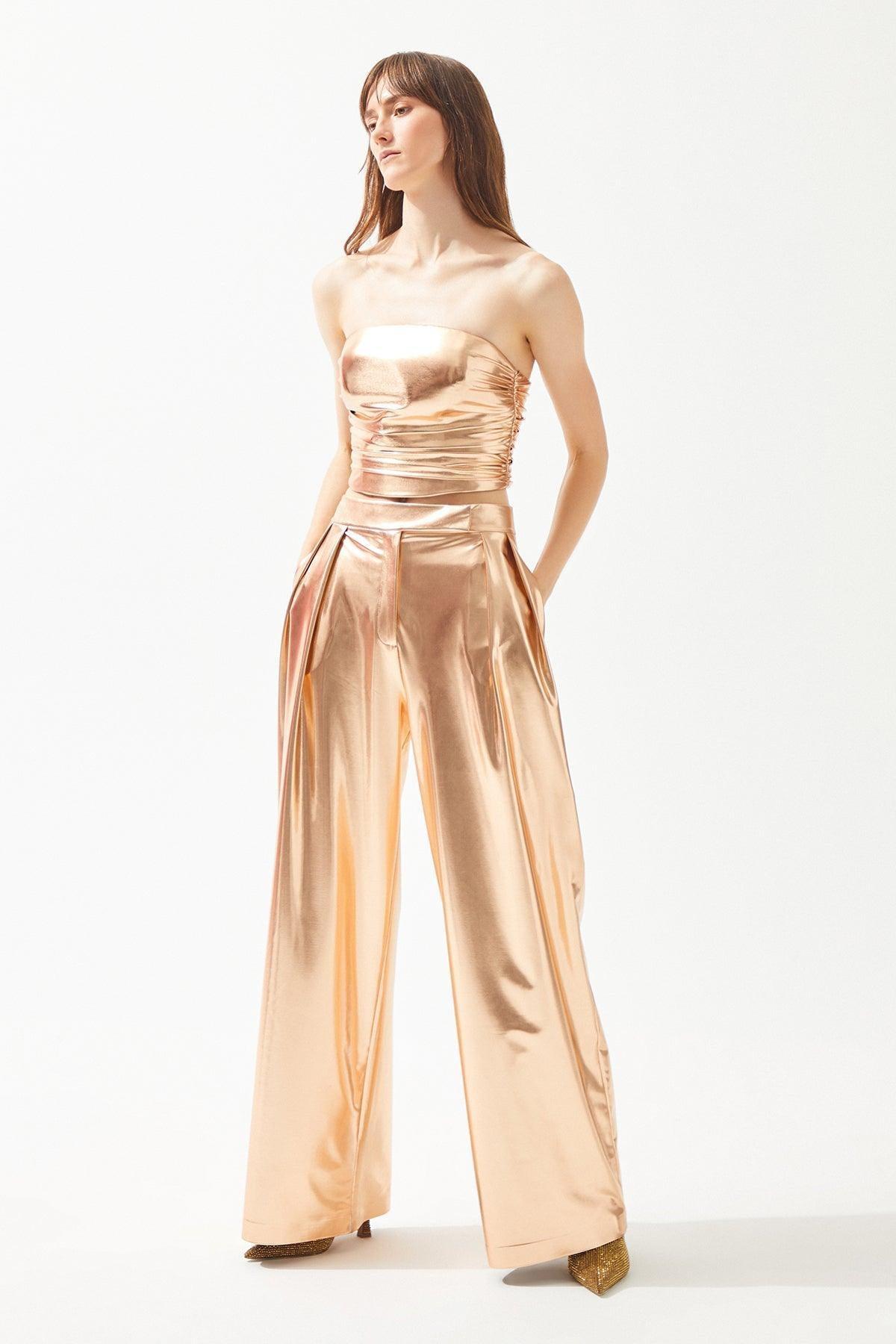 Parlak Fermuarlı Top - Eser Giyim