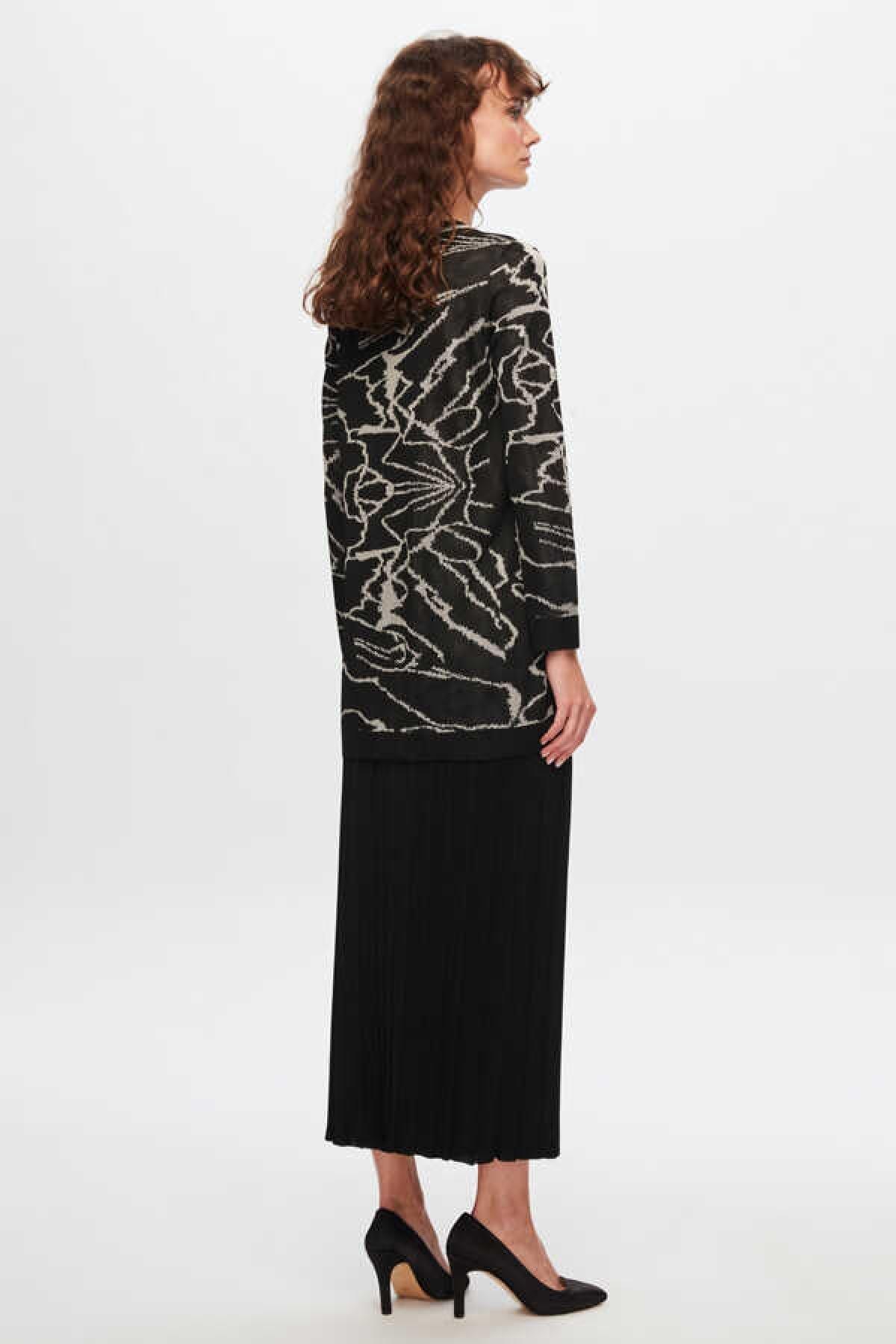 Parlak İpten Plise Etek - Eser Giyim