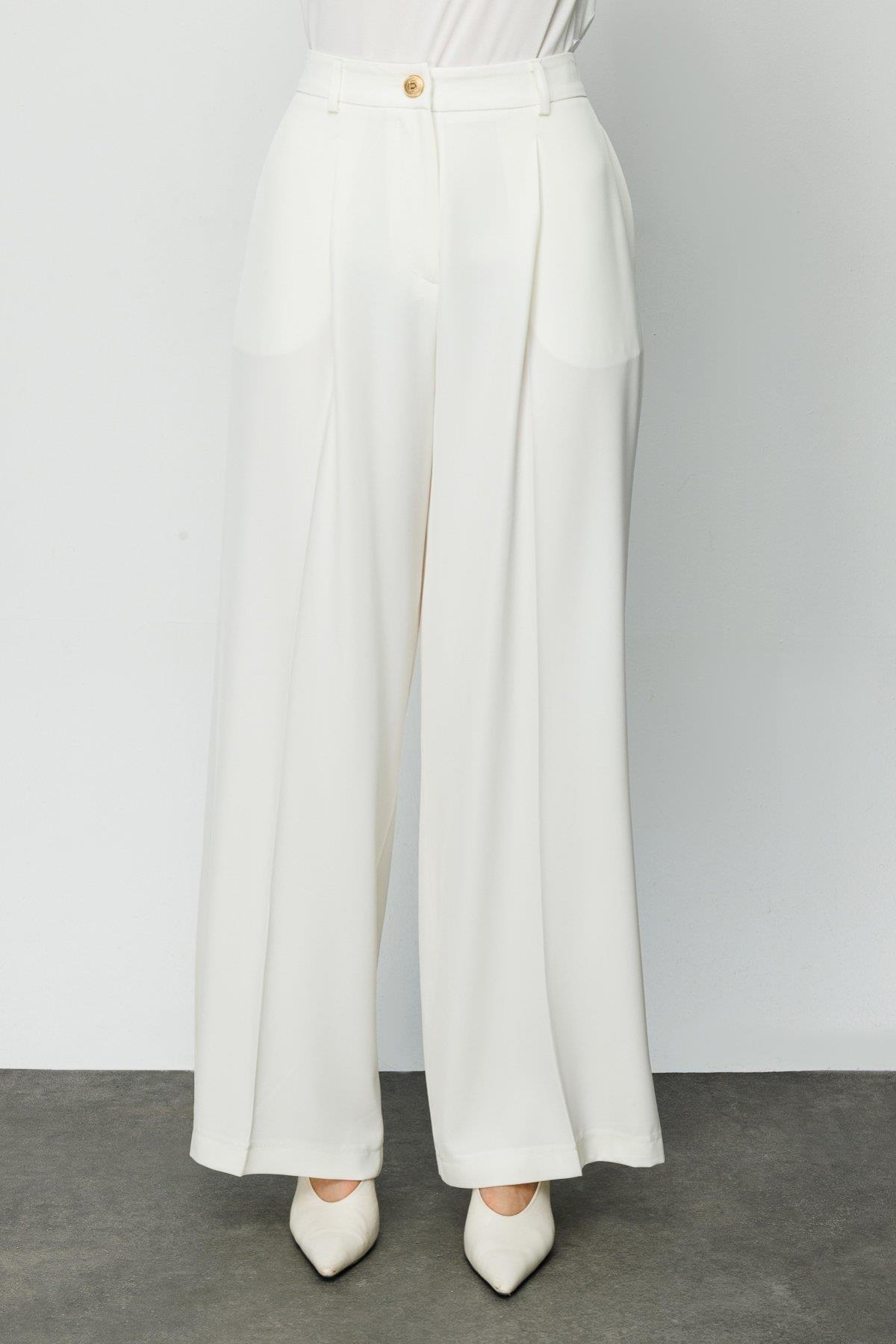 Pileli İspanyol Paça Pantolon - Eser Giyim