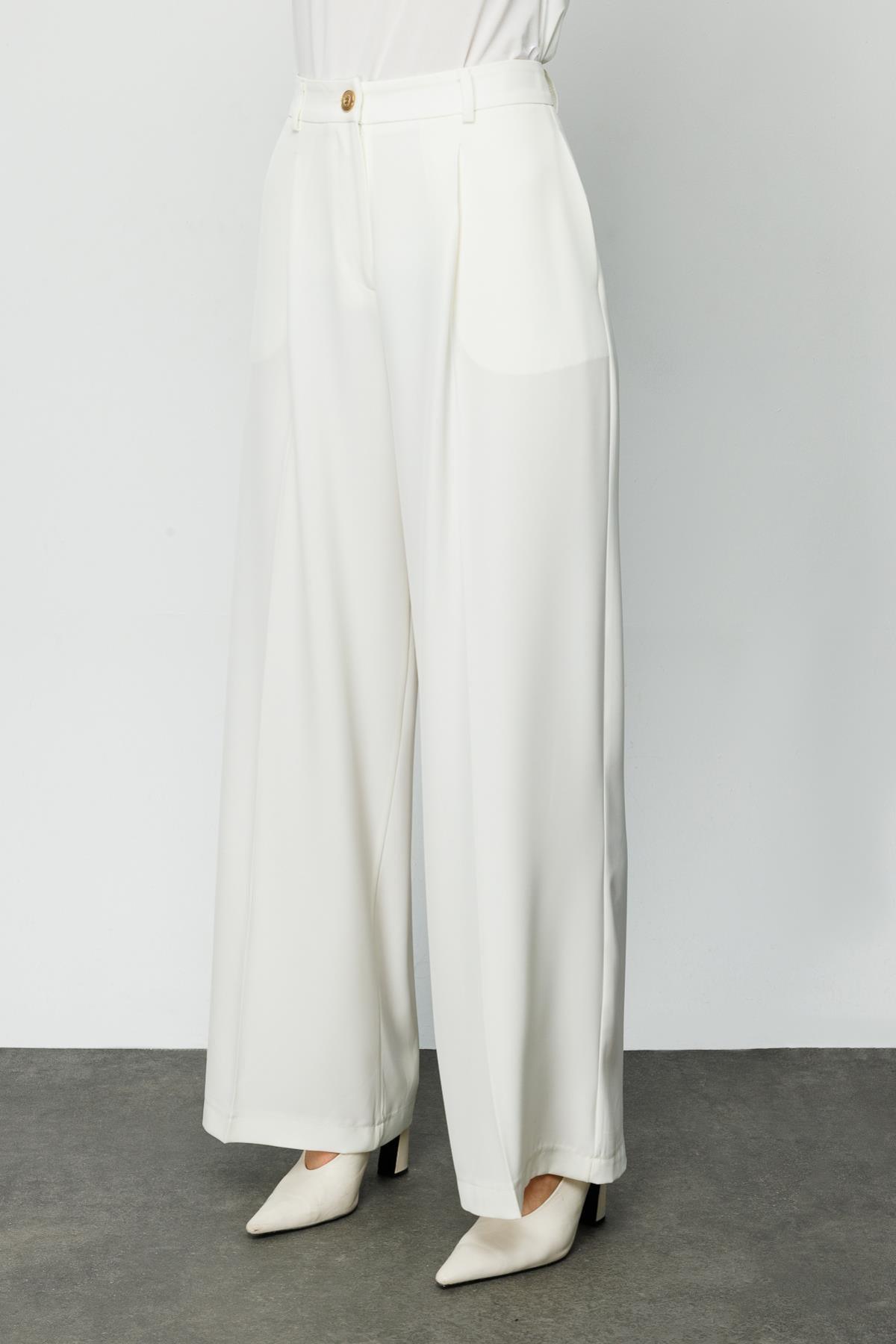 Pileli İspanyol Paça Pantolon - Eser Giyim