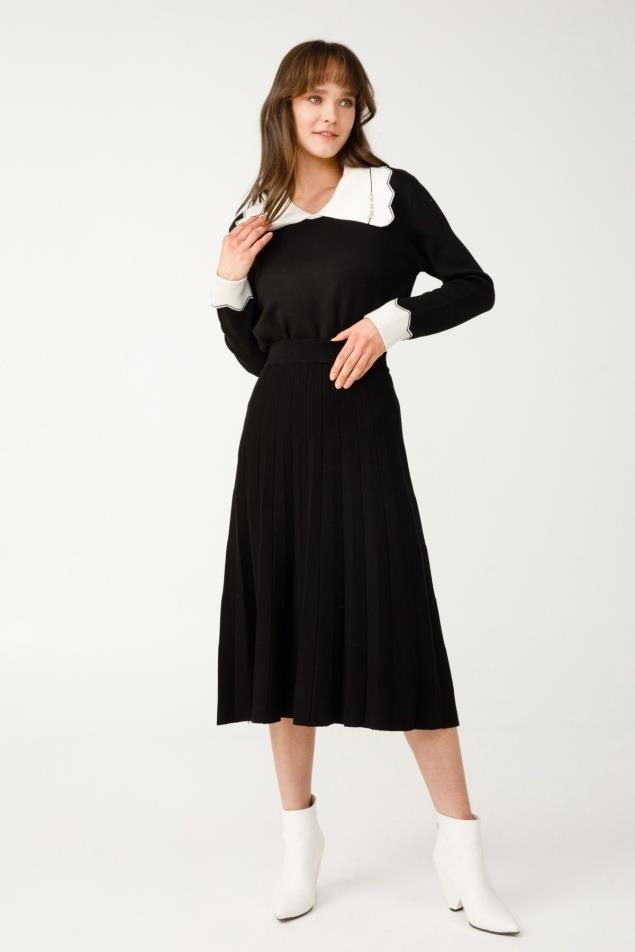 Piliseli Midi Boy Etek - Eser Giyim