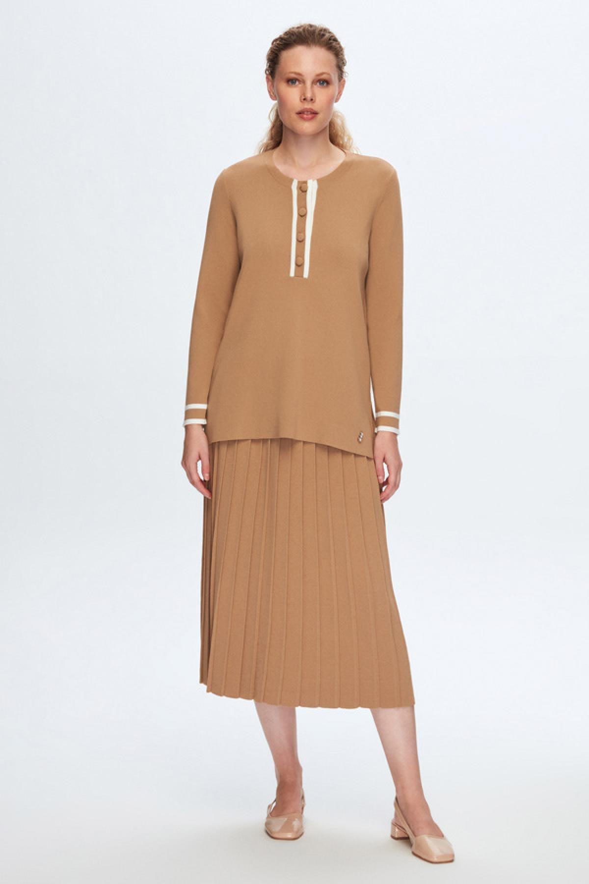 Miss Dalida Piliseli Triko Etek - Eser Giyim