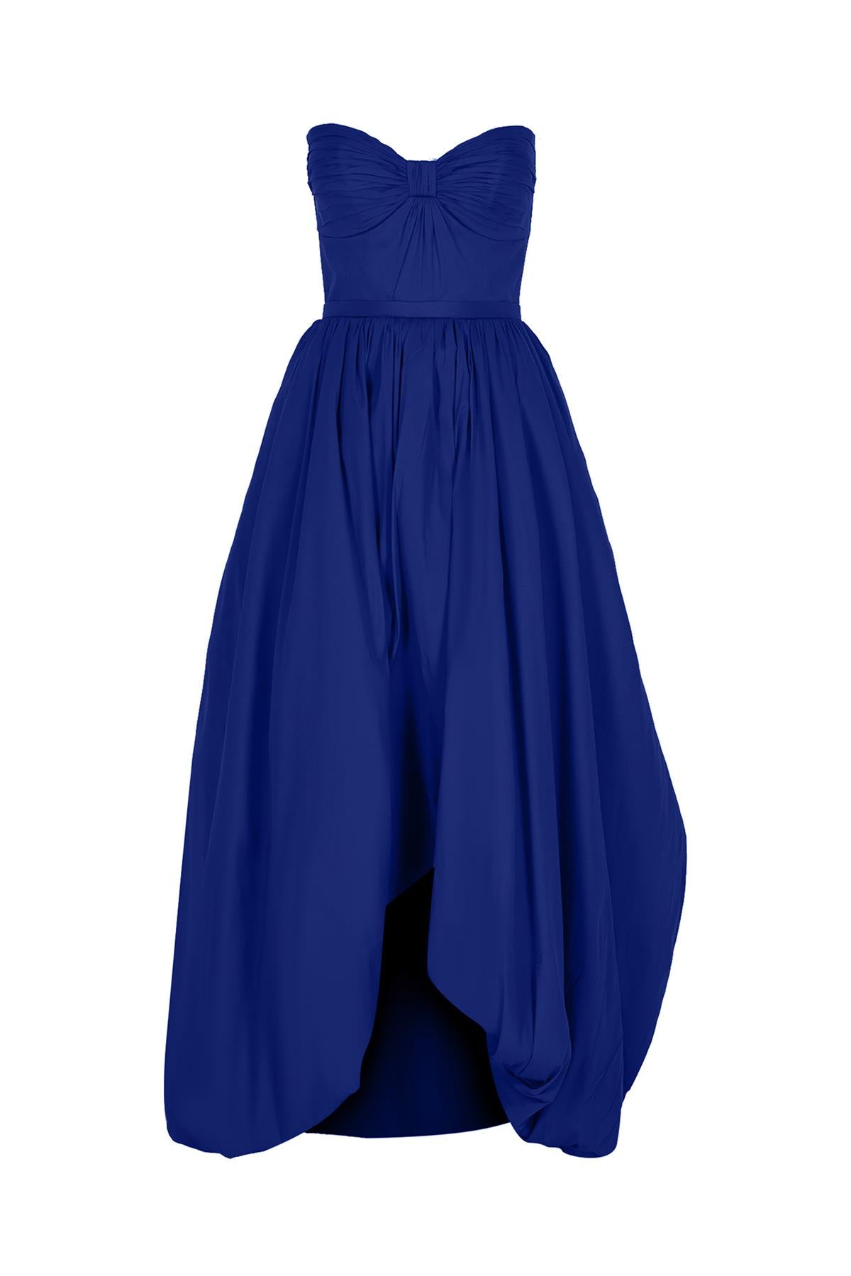 Princess Cut Balloon Skirt Strapless Evening Dress