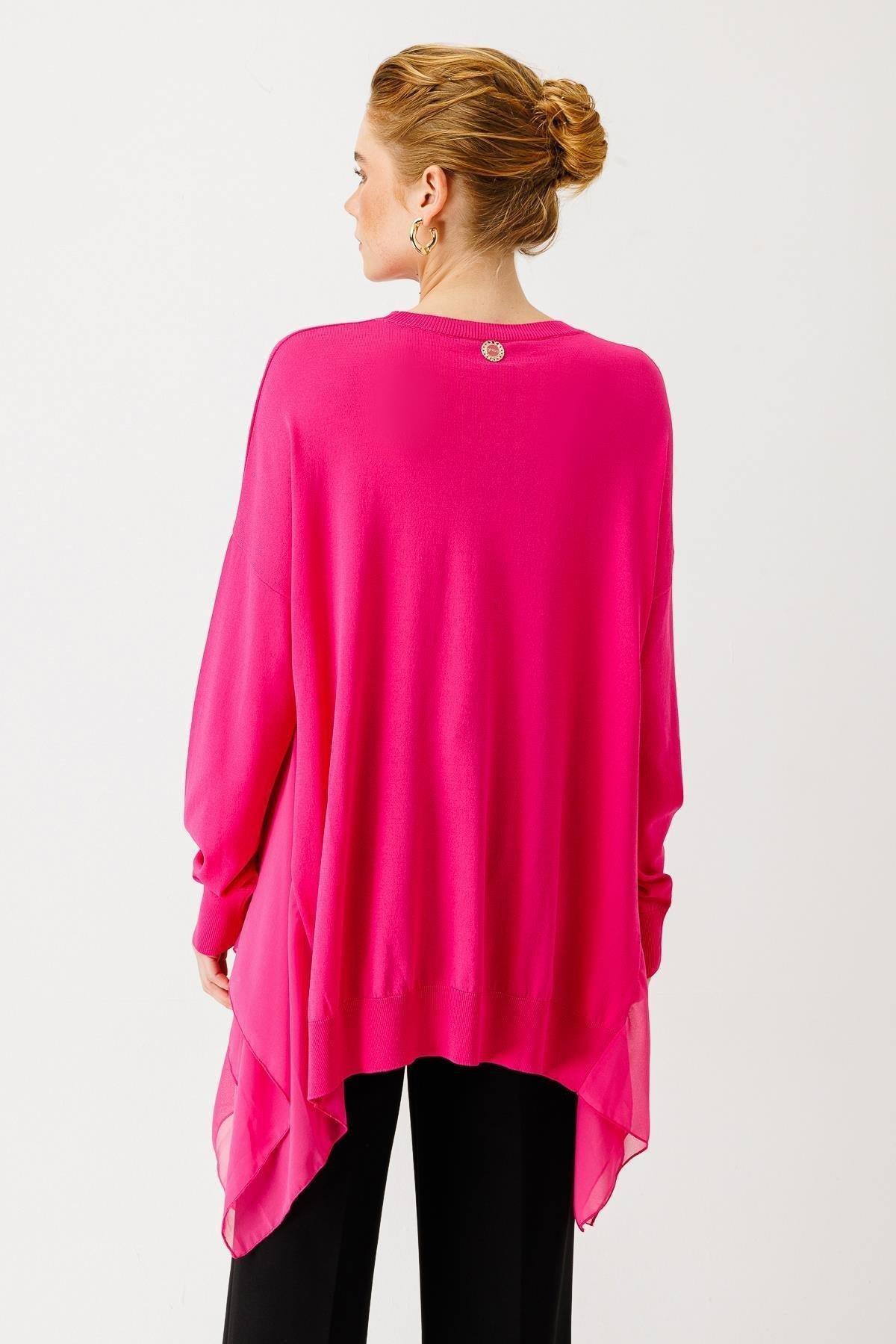 Şifon Detaylı Triko Tunik - Eser Giyim