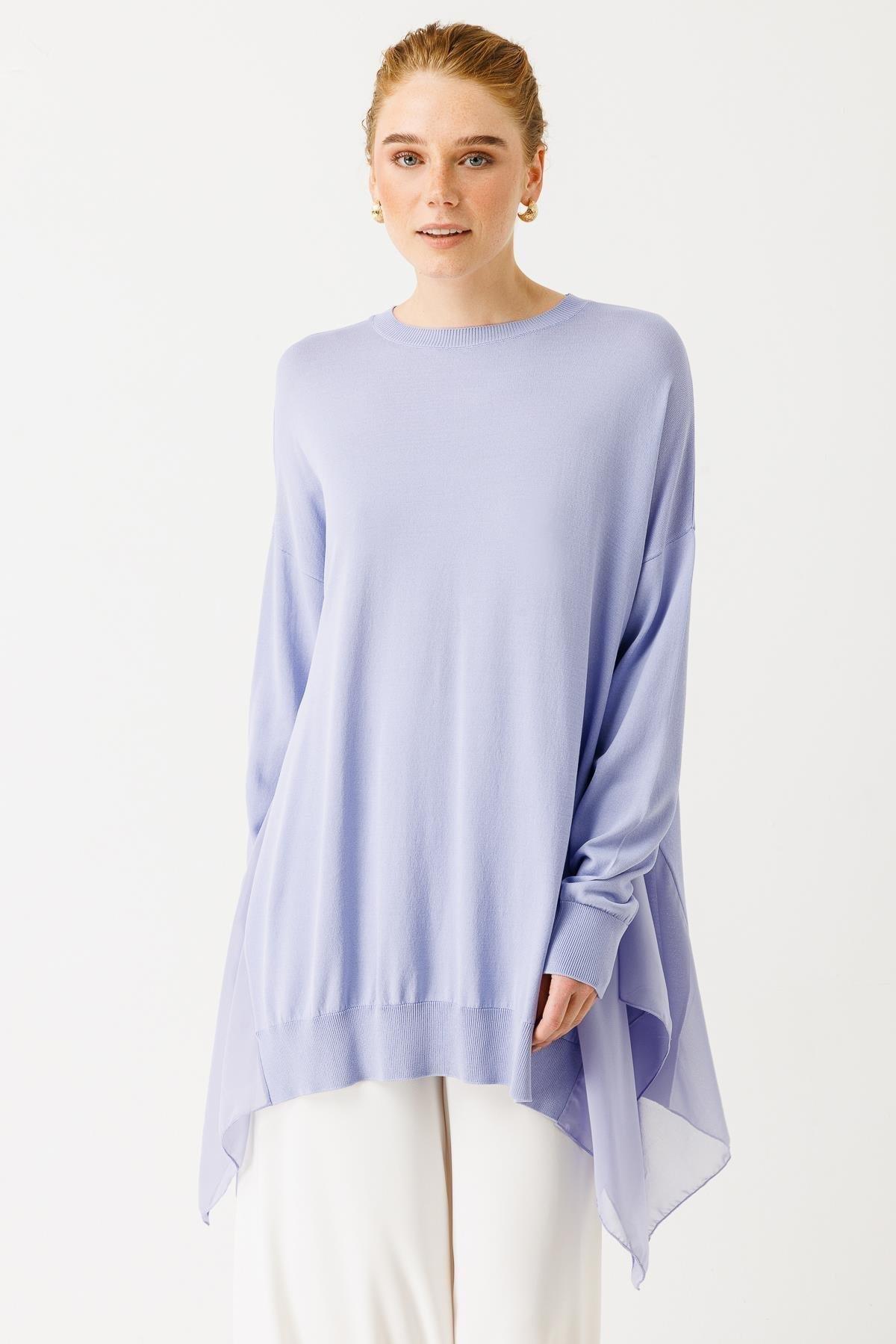 Şifon Detaylı Triko Tunik - Eser Giyim