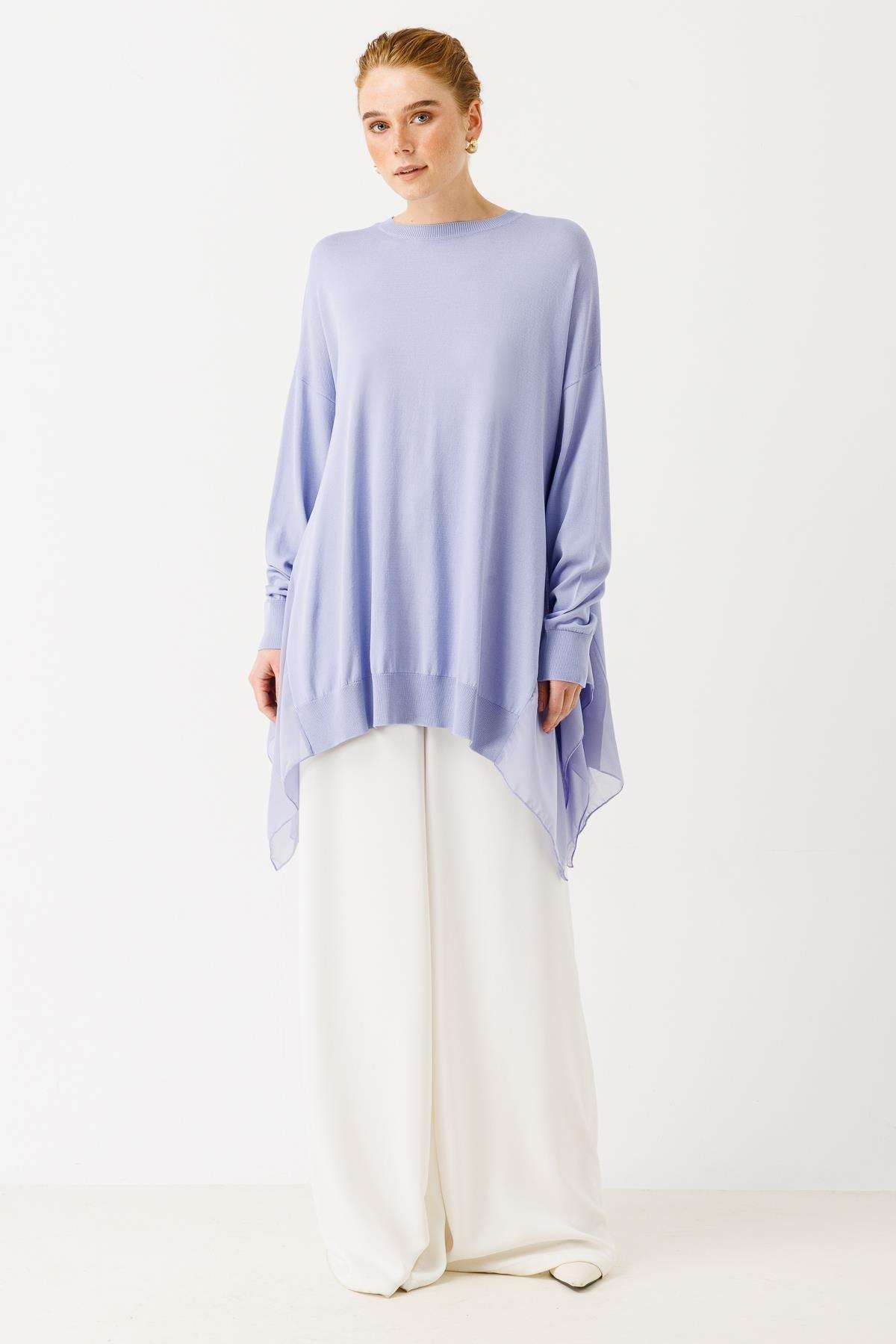 Şifon Detaylı Triko Tunik - Eser Giyim