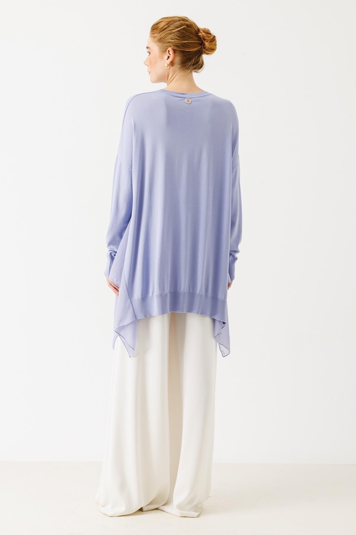 Şifon Detaylı Triko Tunik - Eser Giyim