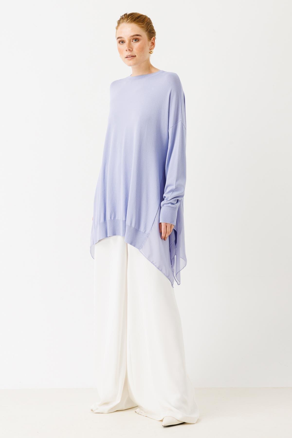 Şifon Detaylı Triko Tunik - Eser Giyim