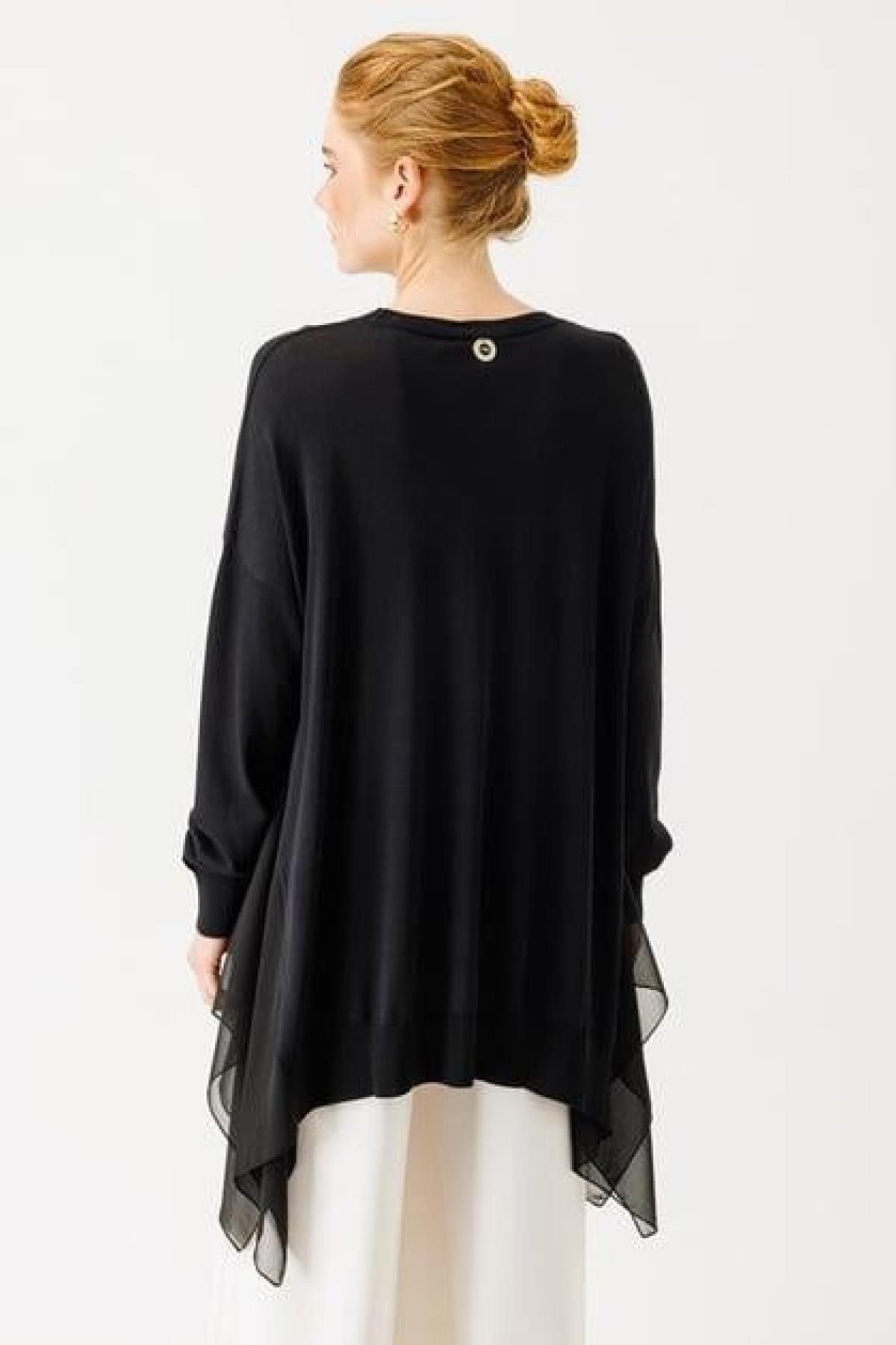 Şifon Detaylı Triko Tunik - Eser Giyim