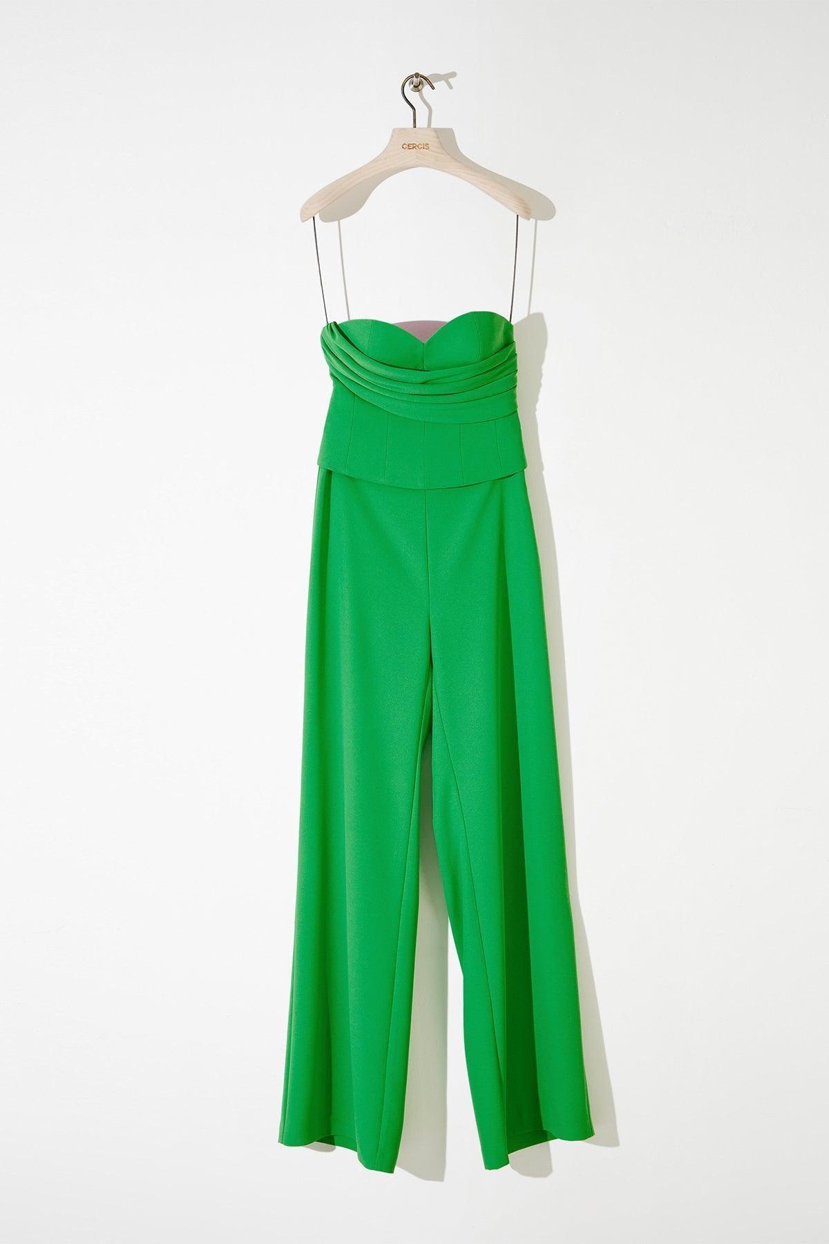 Straplez Drapeli Crop Top - Eser Giyim