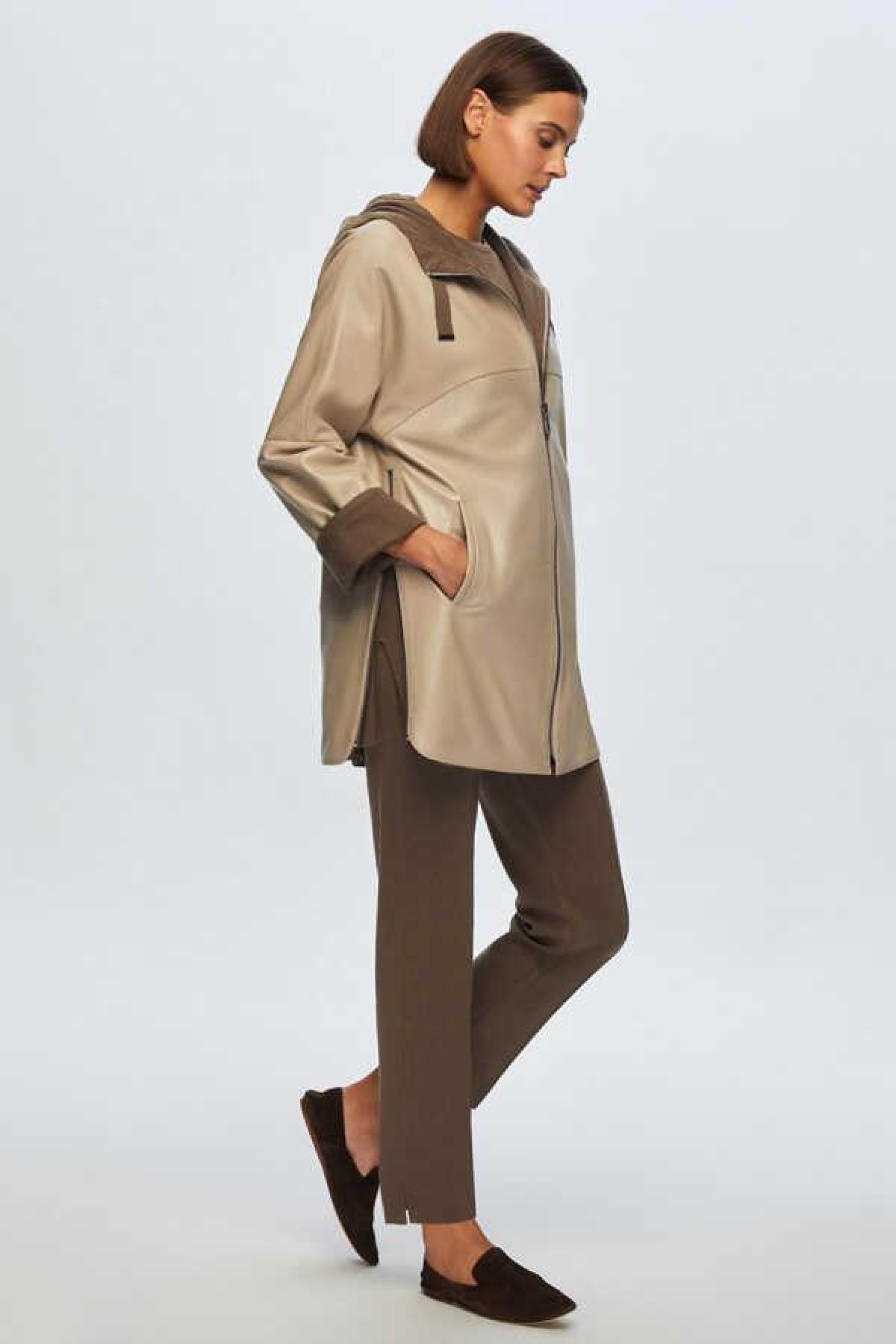 Triko Astarlı Deri Ceket - Eser Giyim