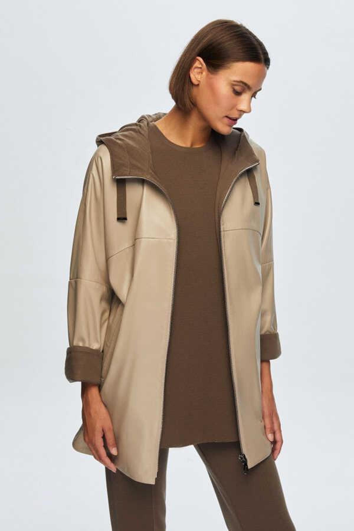 Triko Astarlı Deri Ceket - Eser Giyim