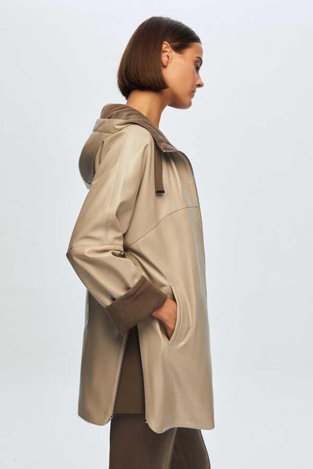 Triko Astarlı Deri Ceket - Eser Giyim