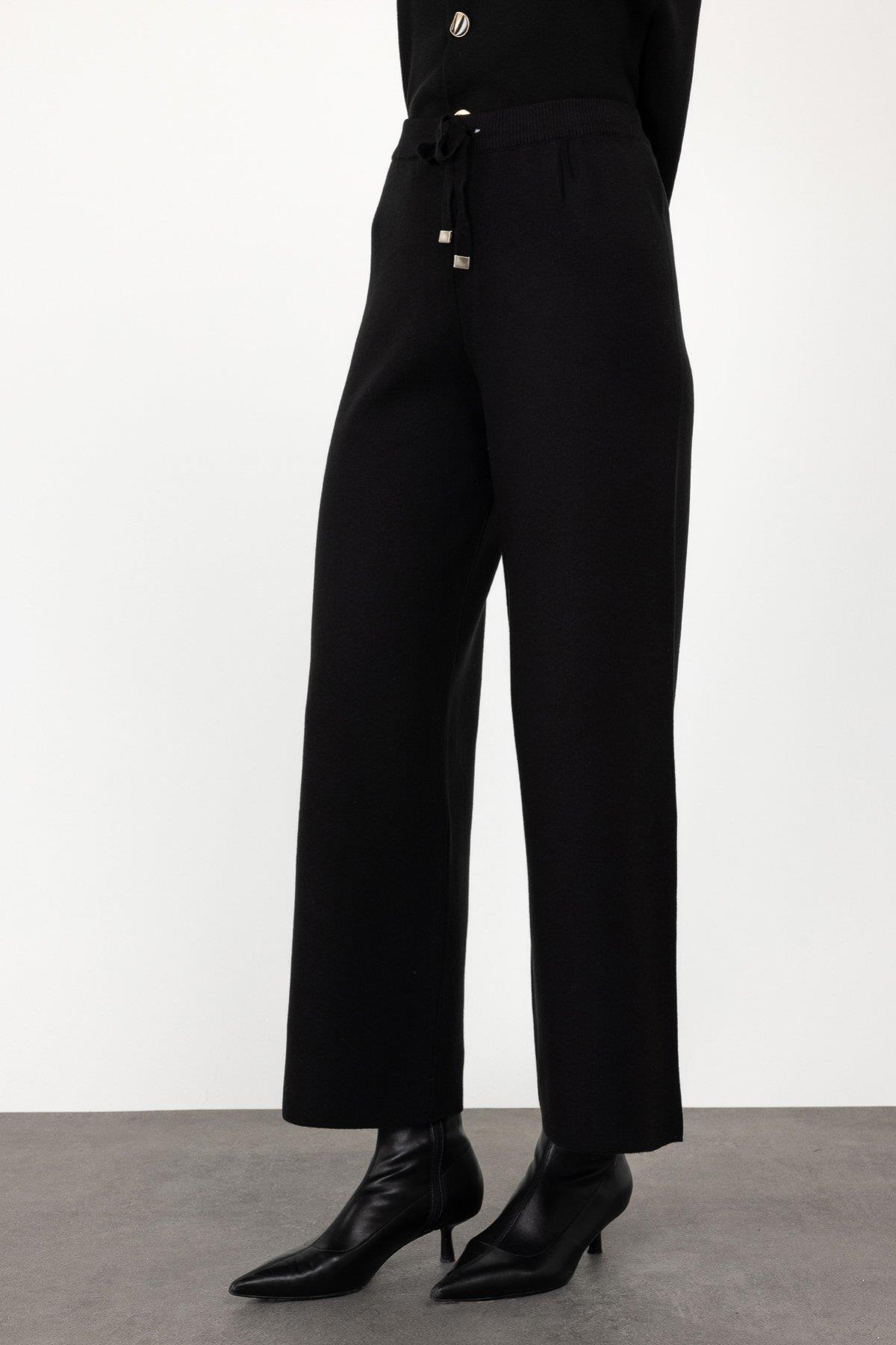 Uzun Bol Paça Ttriko Pantolon - Eser Giyim