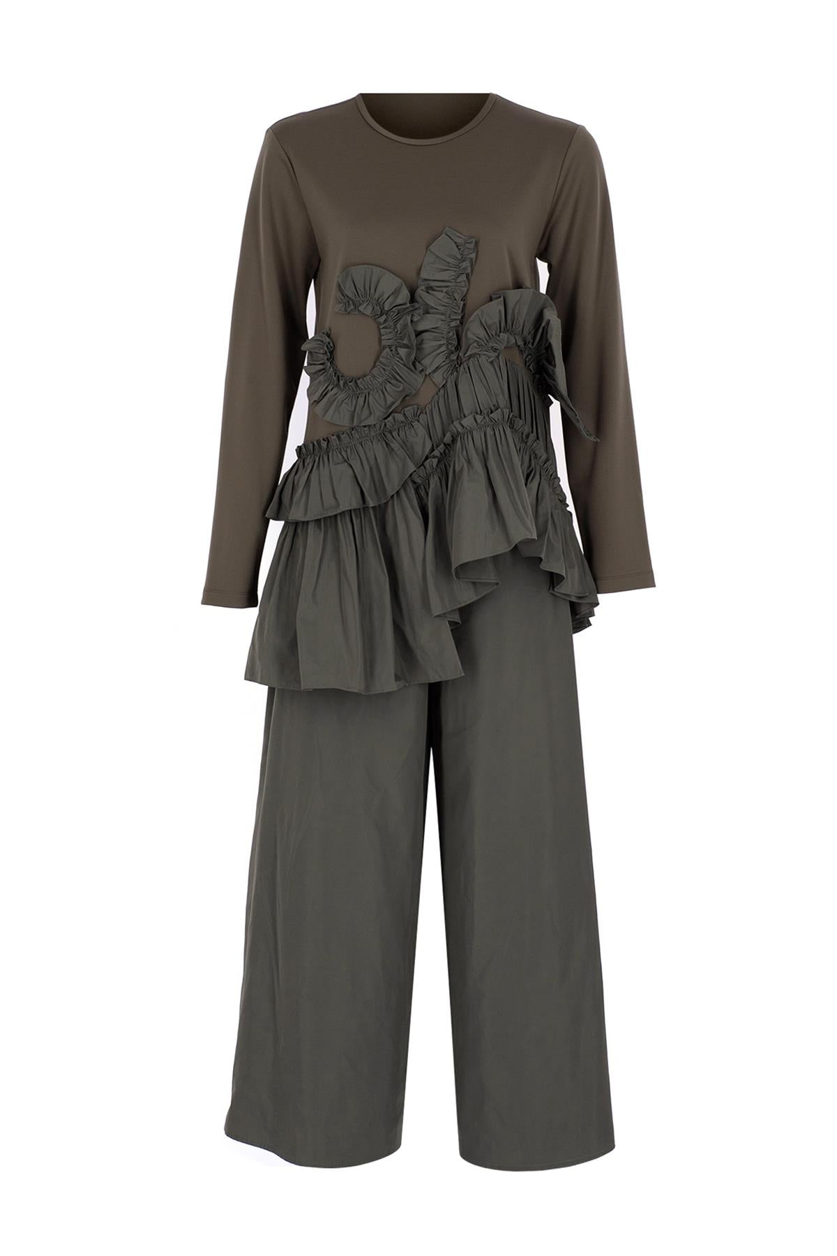 Flounce Detailed Tunic Trouser Set