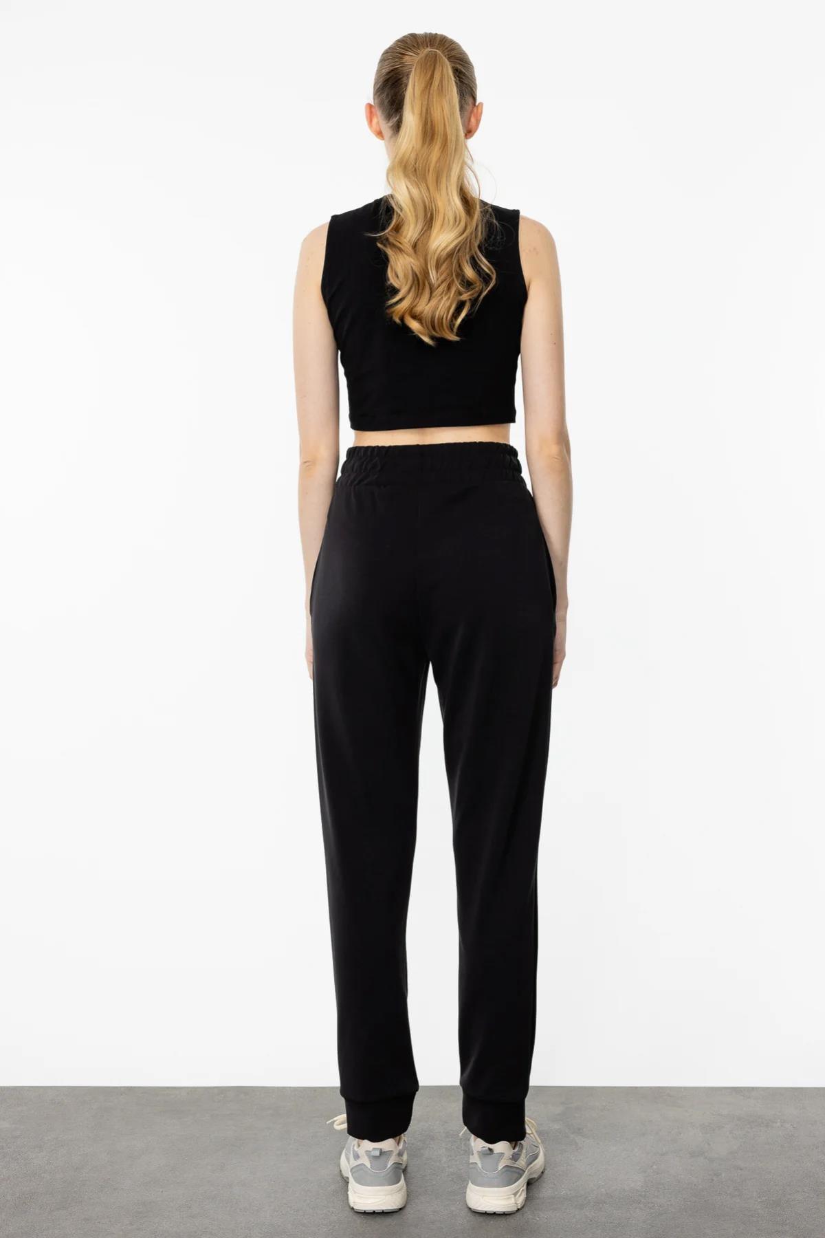 Yüksek Bel Taşlı Pantolon - Eser Giyim