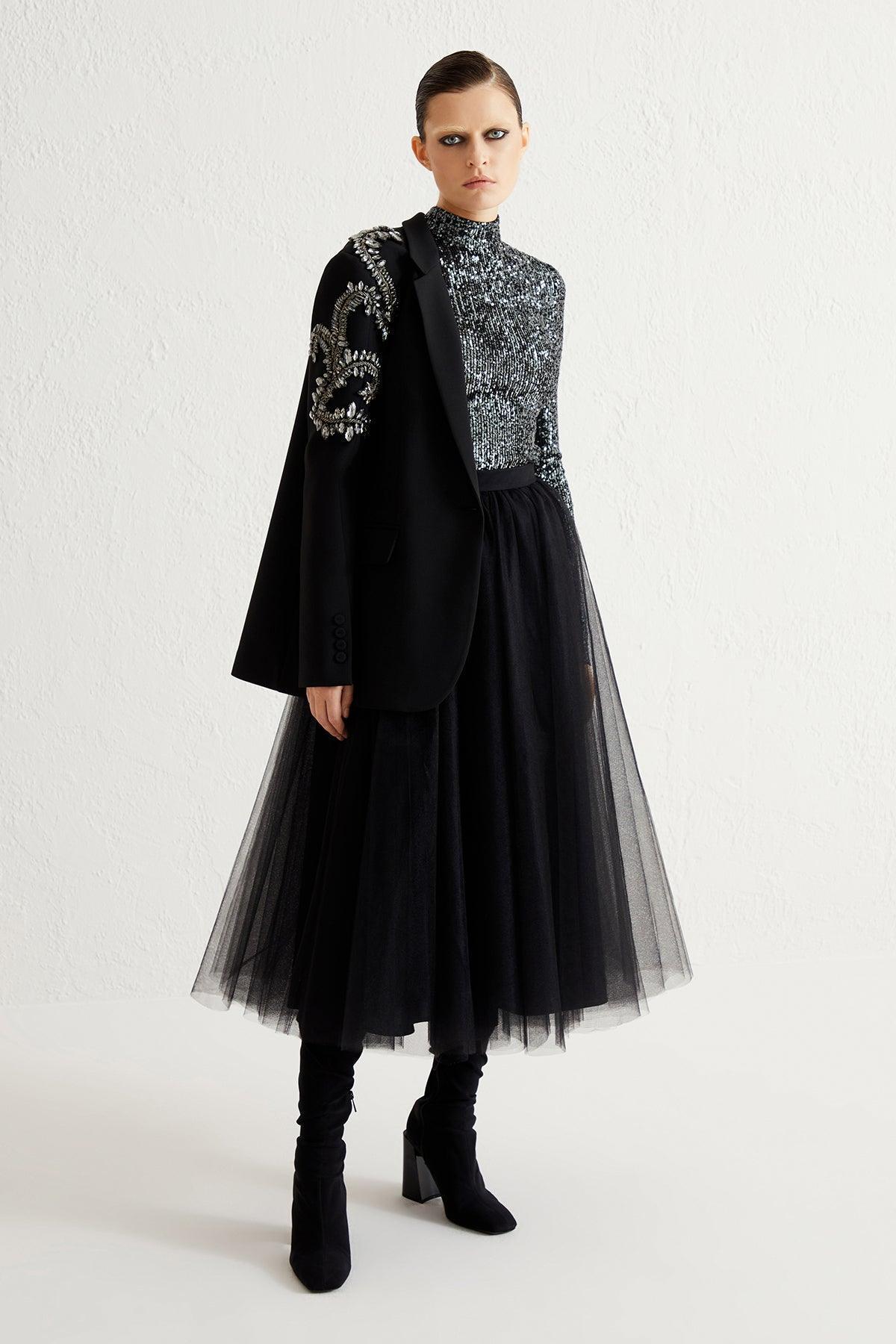 Yüksek Bel Tütü Midi Boy Etek - Eser Giyim