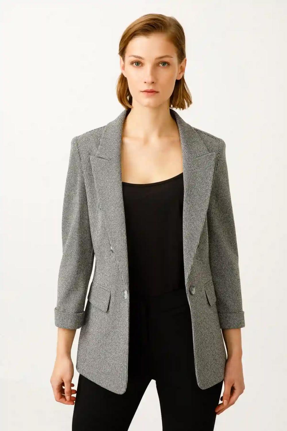 Ekol Yün Blazer Kadın Ceket - Eser Giyim