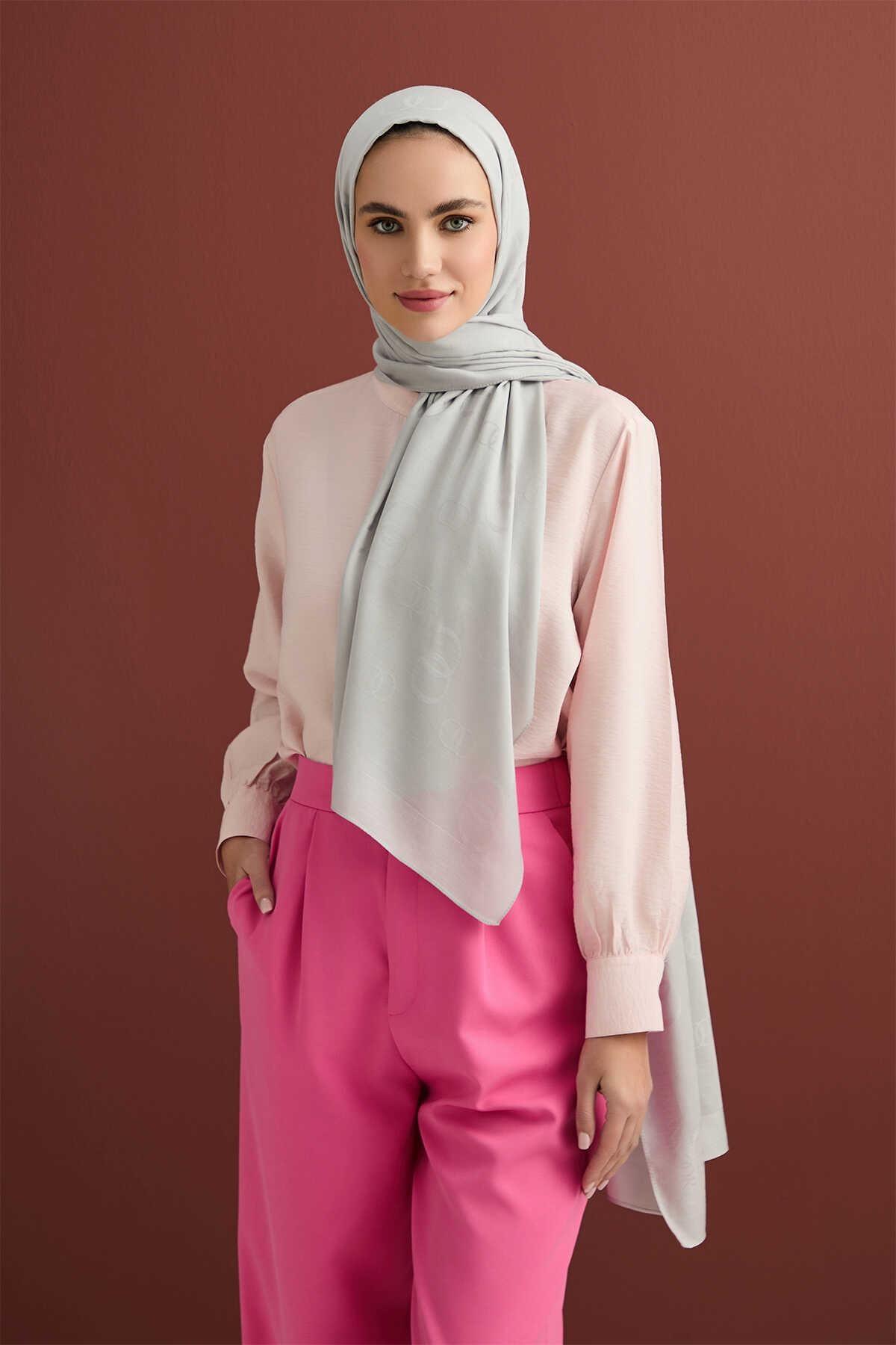 Zincir Kare Pamuk İpek Şal - Eser Giyim