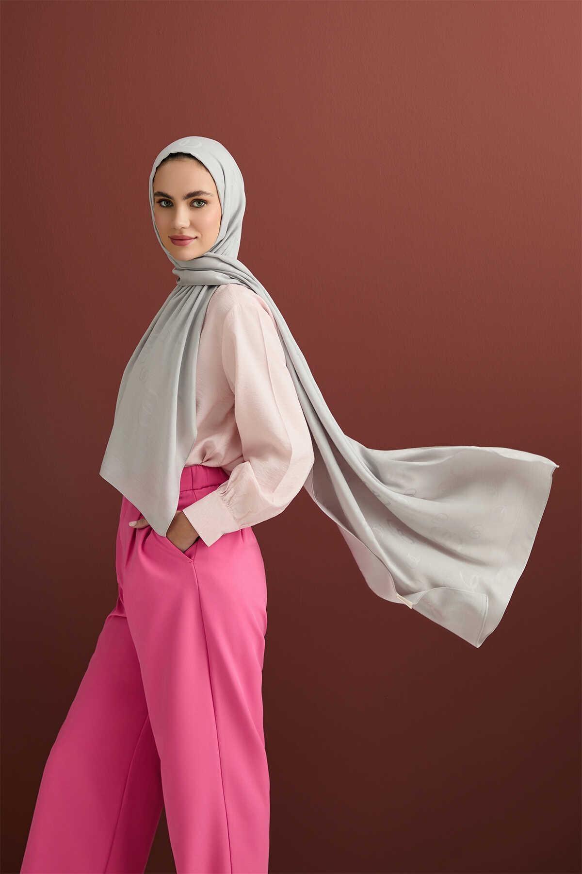 Zincir Kare Pamuk İpek Şal - Eser Giyim