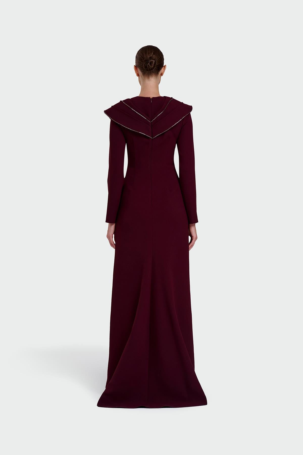 Asymmetrical Strap Detail Evening Dress