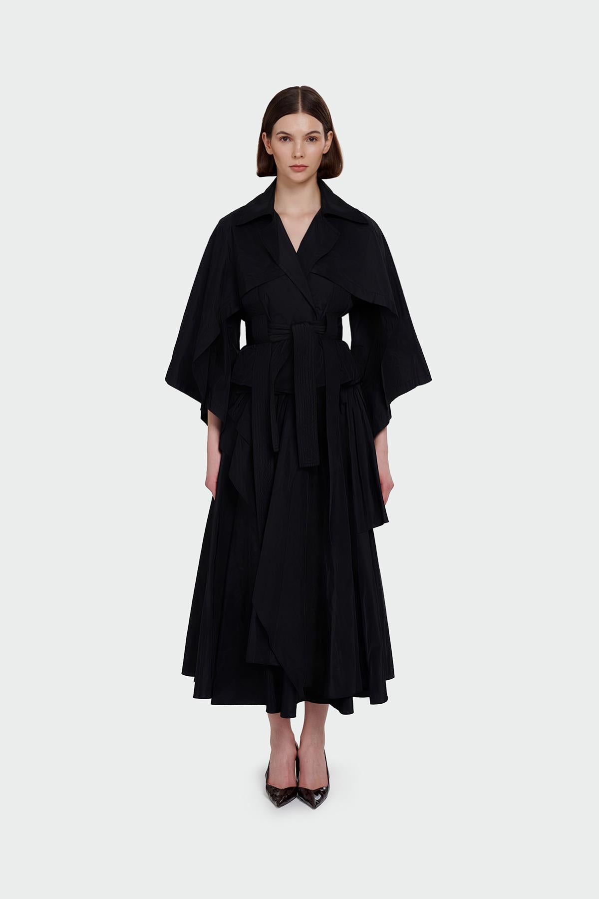 Asimetrik Volan Detaylı Etek